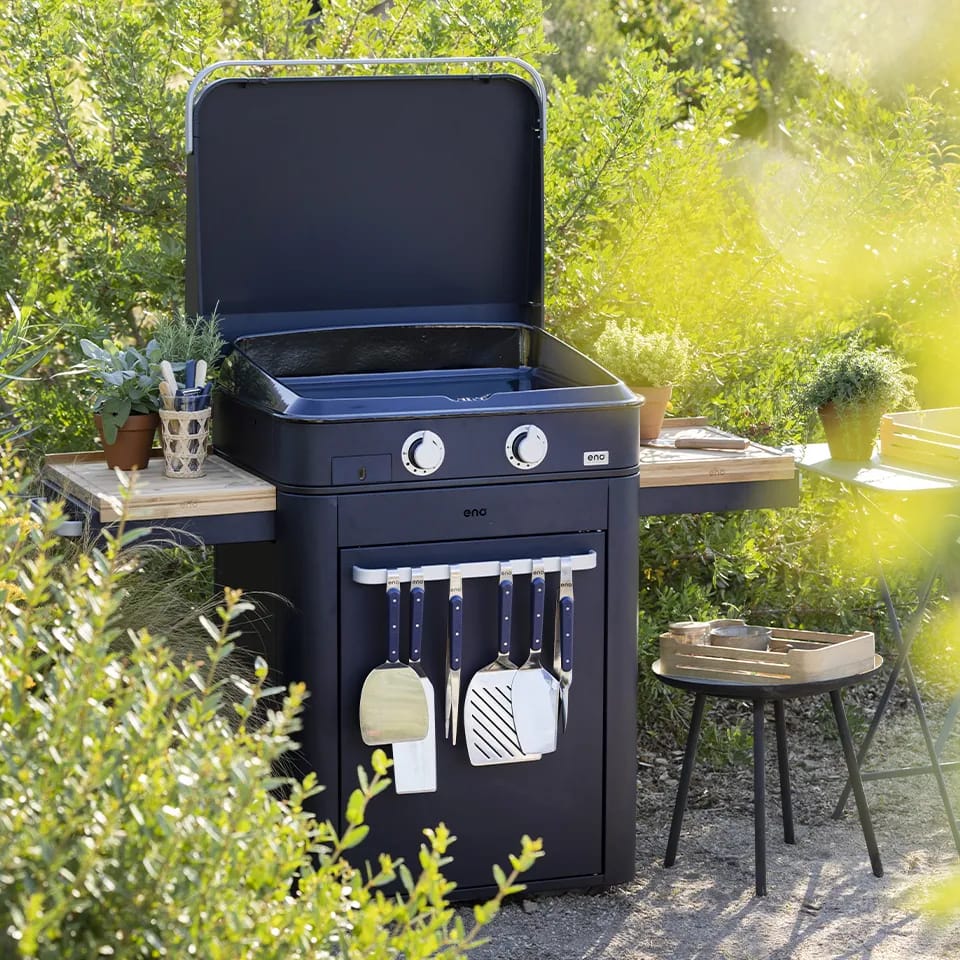Eno Plancha plancha grill Enosign Plancha Gasgrill i Marineblå, 3
