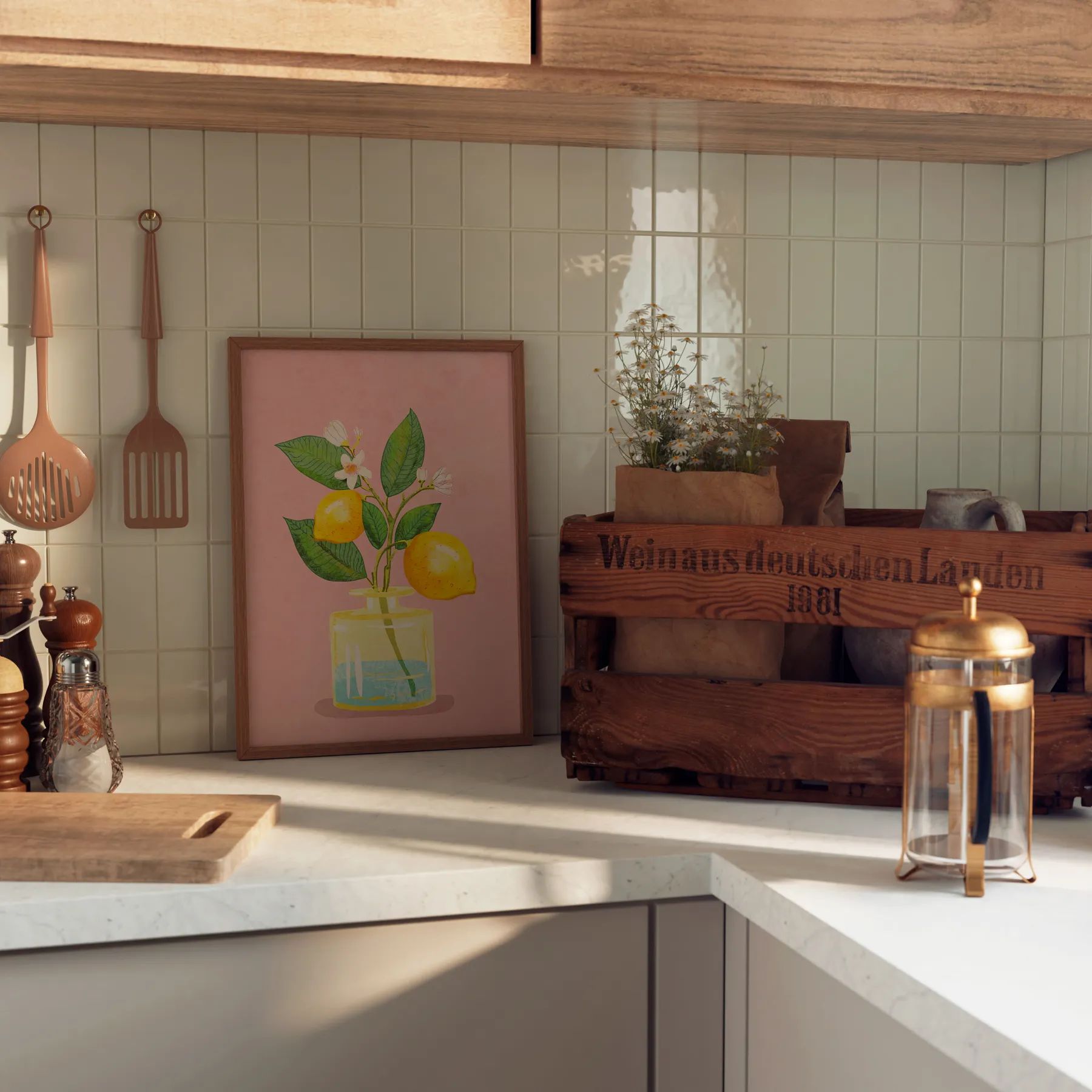 Poster&Frame Plakater Rosana Laiz Blursbyai Plakat - Lemons i Multifarvet, 2