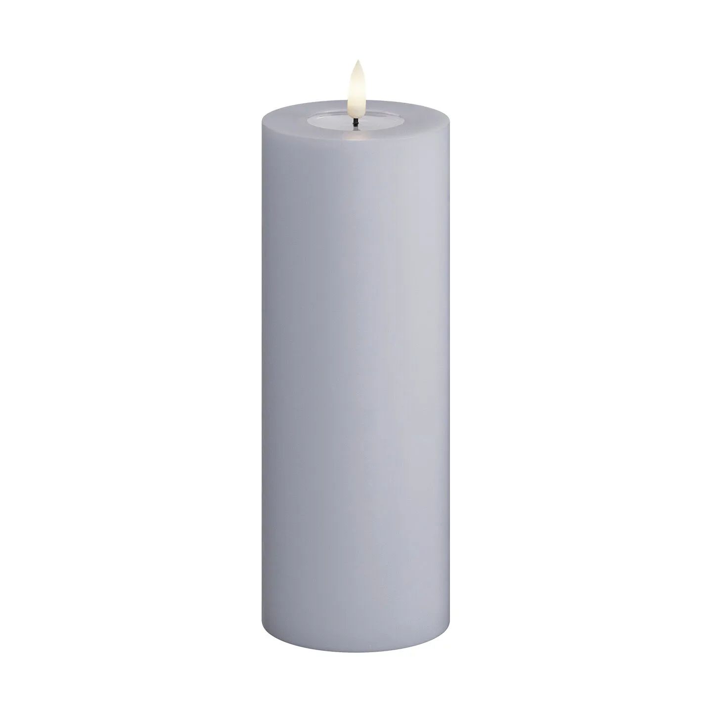 Deluxe Homeart LED-lys Real Flame LED Bloklys i Dust blue, 20 cm, 1