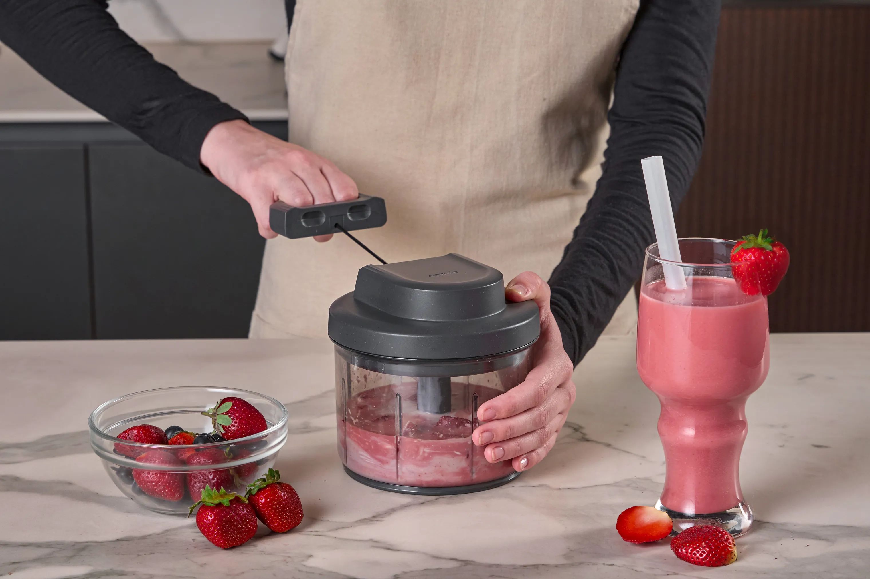 Zyliss Foodprocessorer Easy Pull Foodprocessor i Beluga, 5