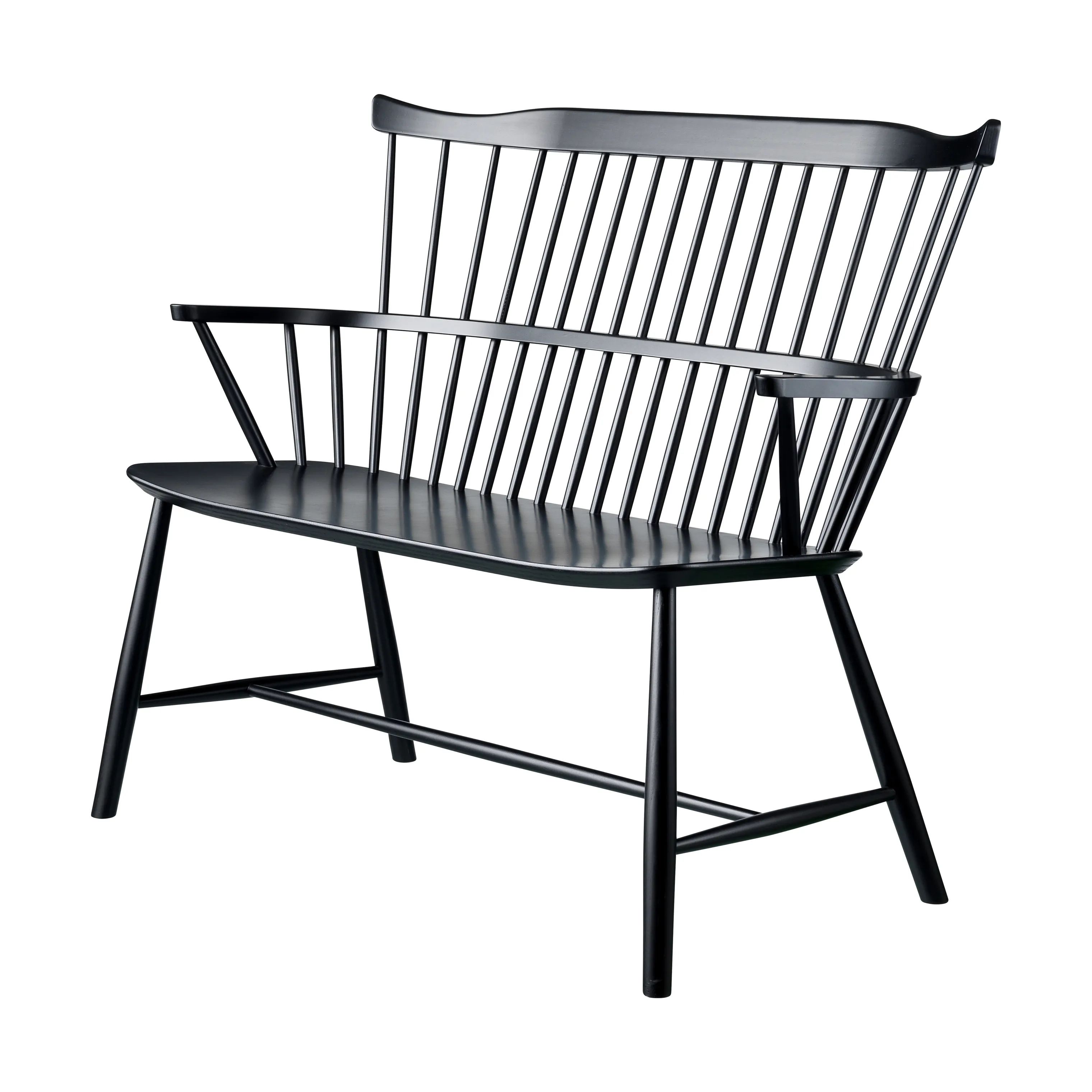 FDB Møbler Bænke J52D Bænk i Jet Black (RAL 9005), 1