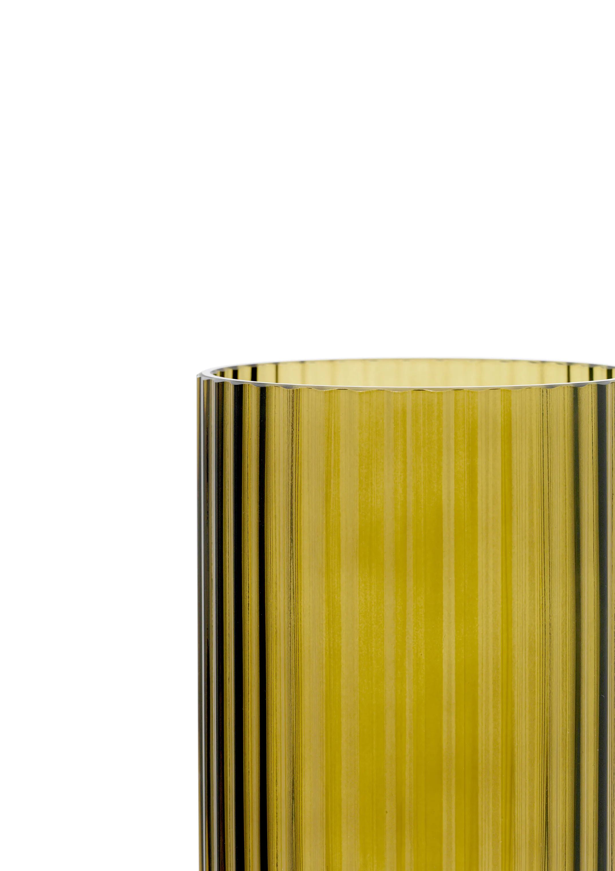Lyngby Porcelæn Vaser Vase i olivengrøn glas, 2