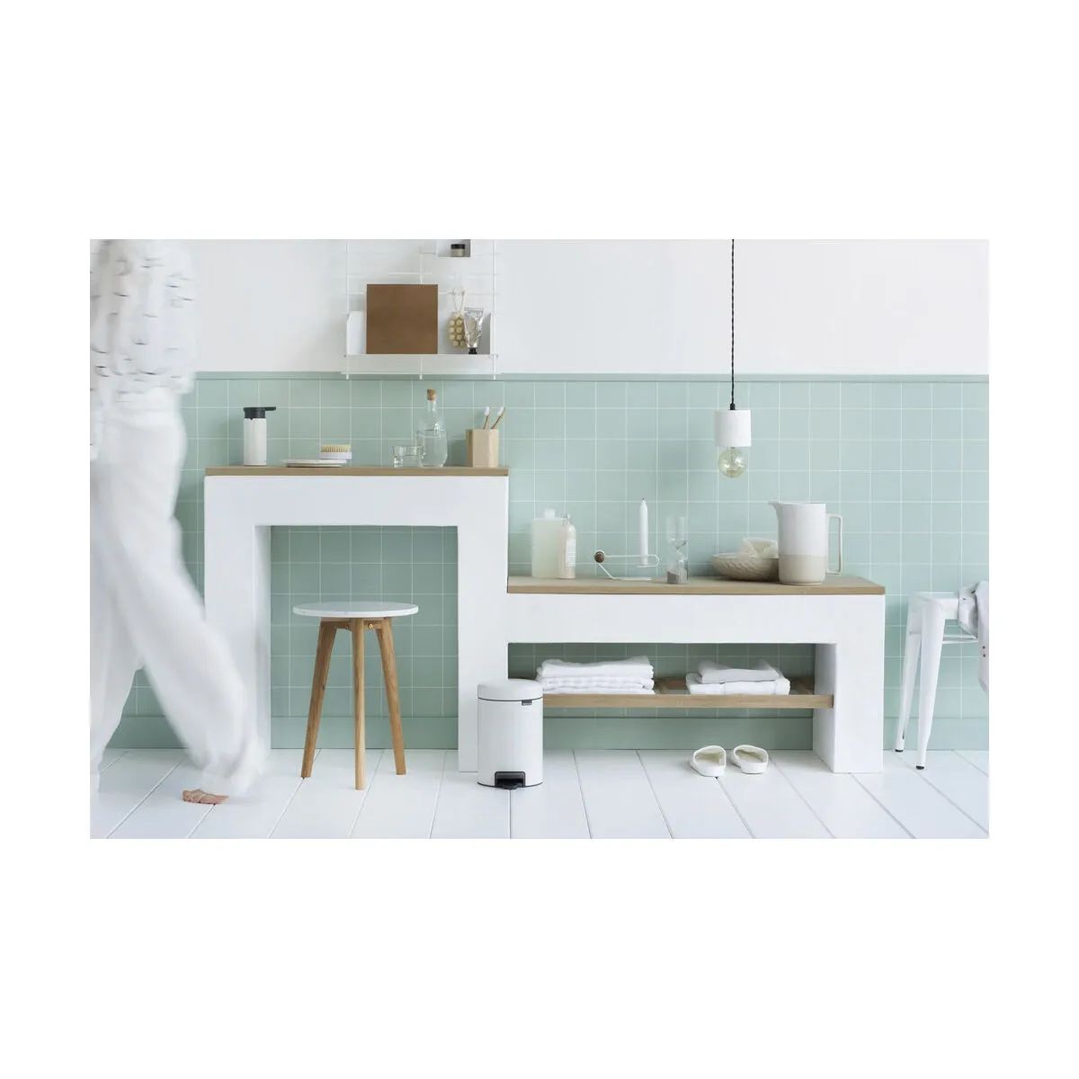 Brabantia Toiletspande NewIcon Pedalspand i Hvid, 3 L, 5