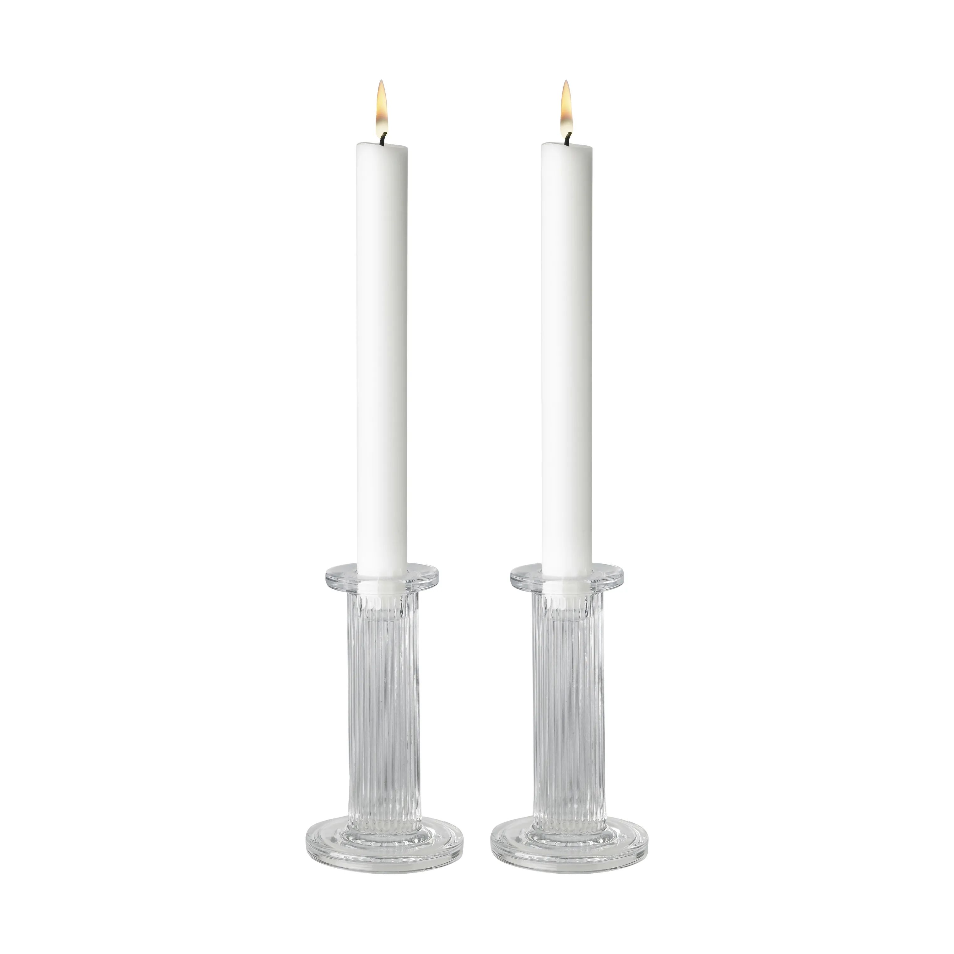 Stelton Kronelysestage Pilastro Lysestage - 2 stk. i Klar, 3