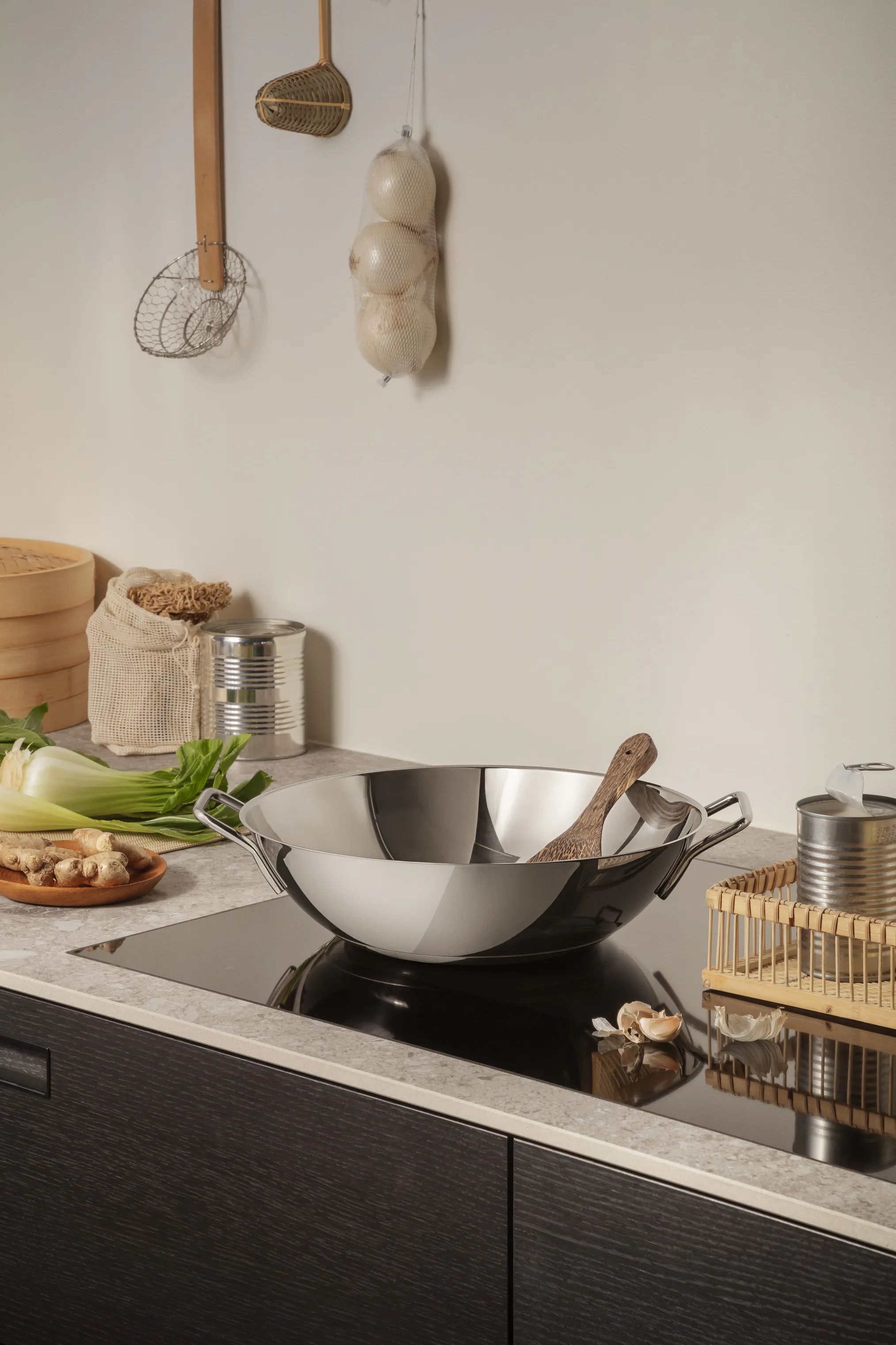Eva Trio Wokpander Stainless Steel Rec. Stainless Steel Wok i Polished steel, 2