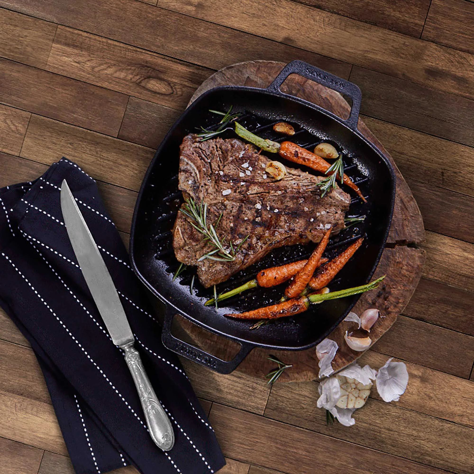Victoria Grillpander Emaljeret Grillpande i Sort, 3