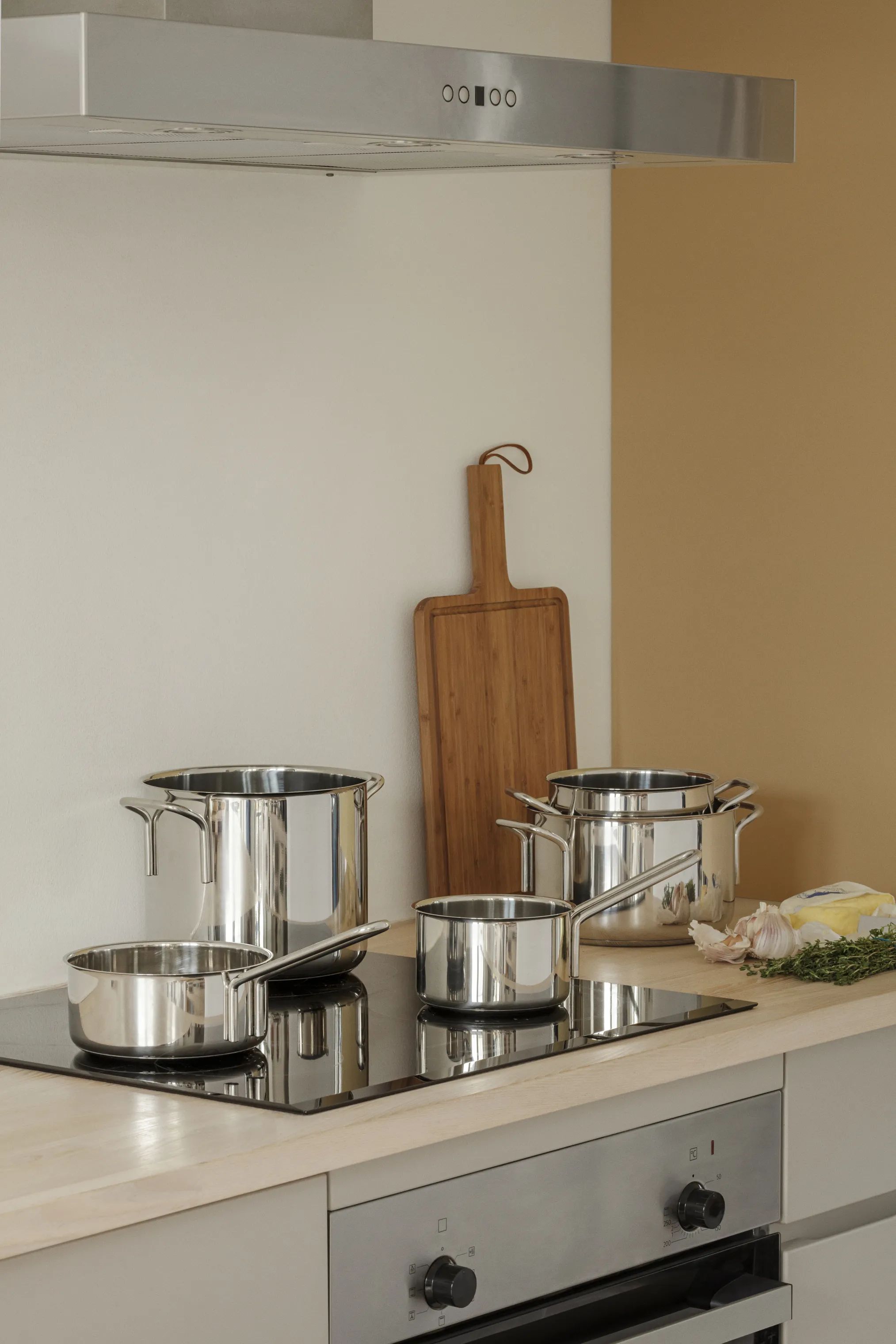 Eva Trio Grydesæt Stainless Steel Grydesæt - 5 dele i Polished steel, 2
