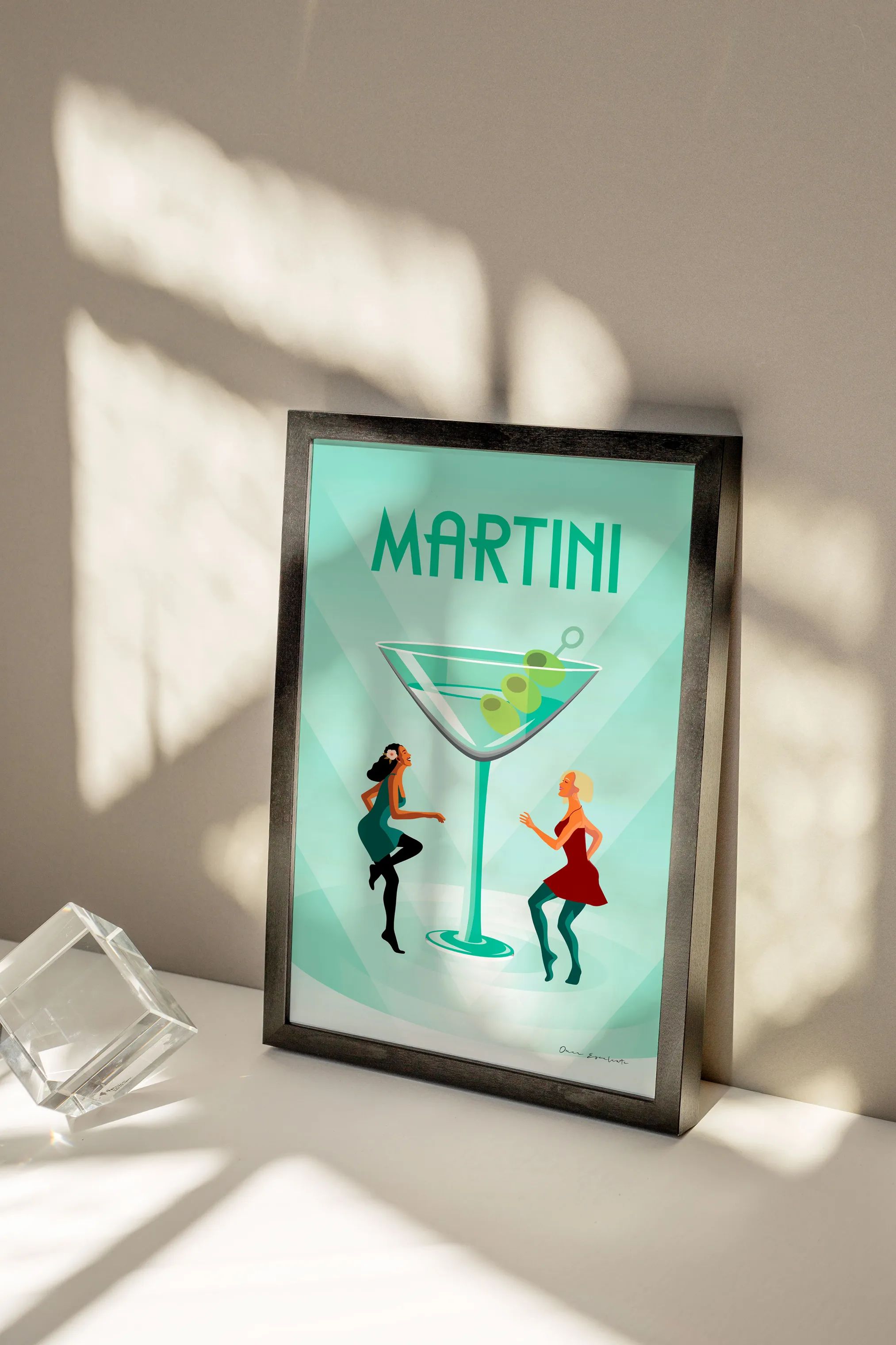 Poster&Frame Plakater Plakat - Martini i Multifarvet, 2