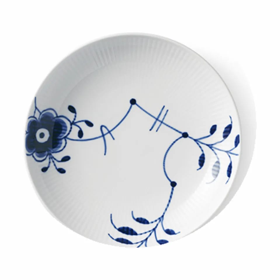 Royal Copenhagen Frokosttallerkener Blå Mega Riflet Moderne Tallerken i Blå, 20 cm, 1