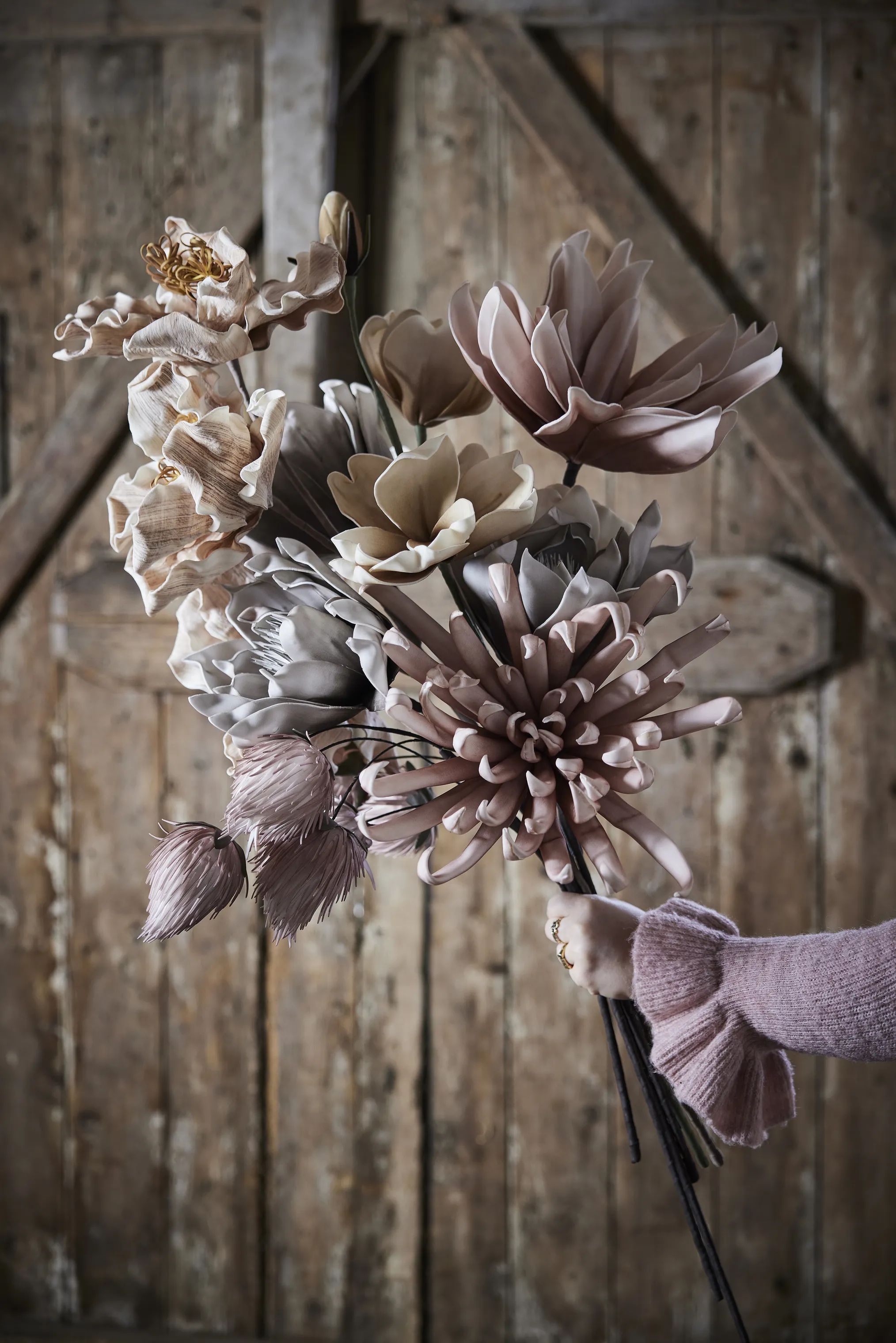 Lene Bjerre Kunstige blomster Happia dekorationsblomst i lyserød, 25 cm, 2