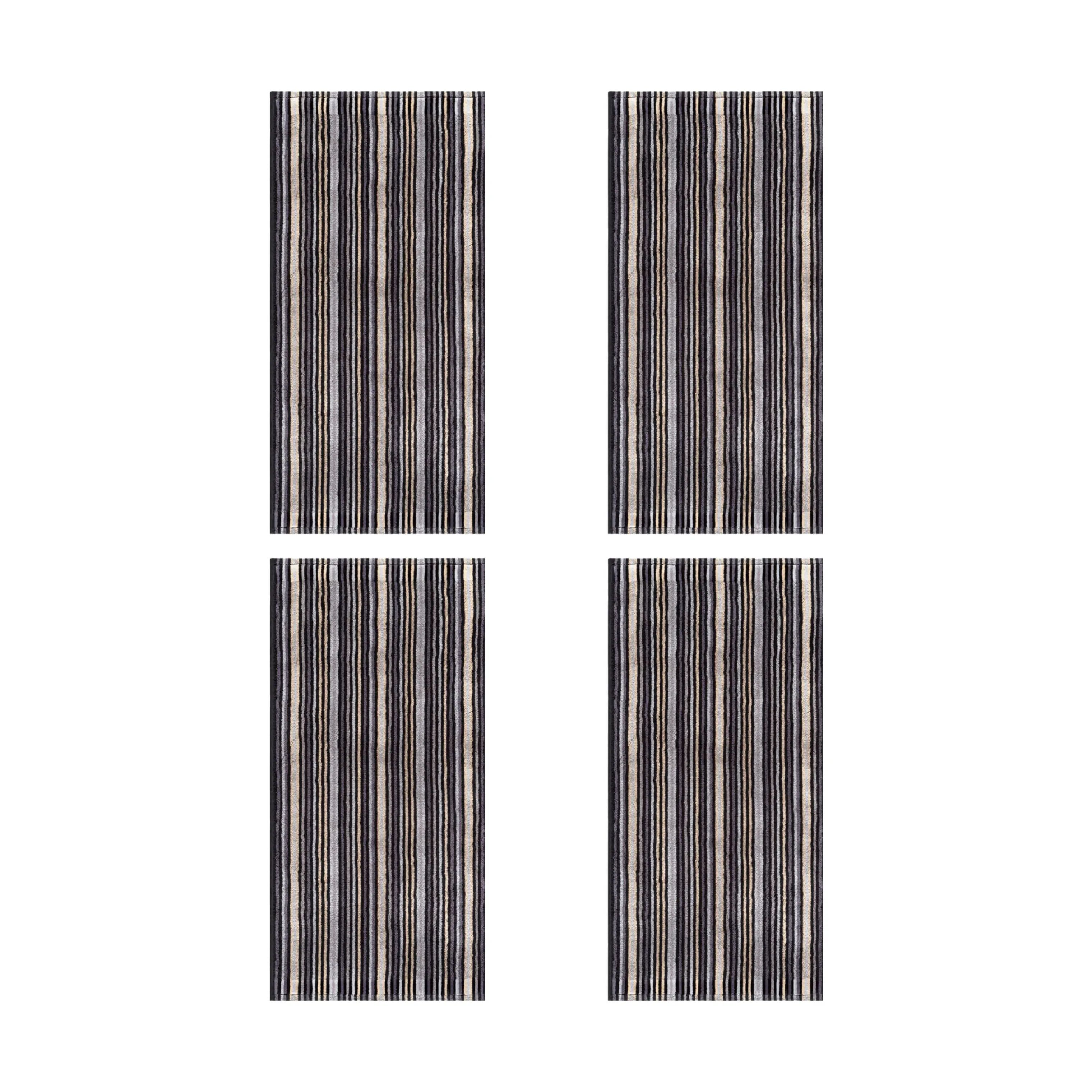 Egeria Håndklæder Stripes Håndklæde - 4 stk. i Anthracit, 1