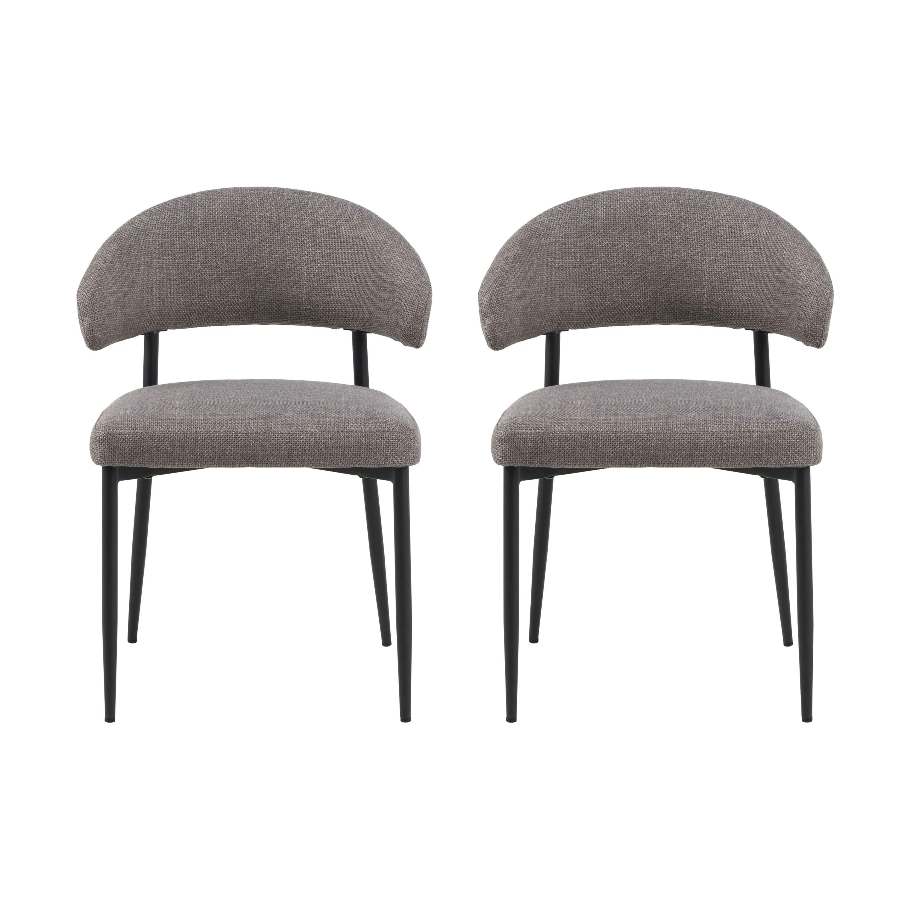 CASA Living Spisebordsstole Edina Spisebordsstol - 2 stk i Gråbrun, 1