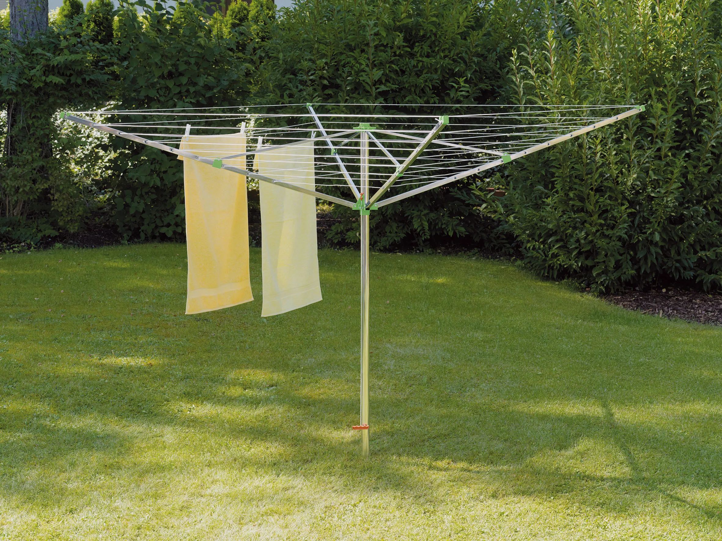 JUWEL Udendørs tørrestativer Prima 600 Paraplytørrestativ i Grå/sort, H200 x B210 cm, 2