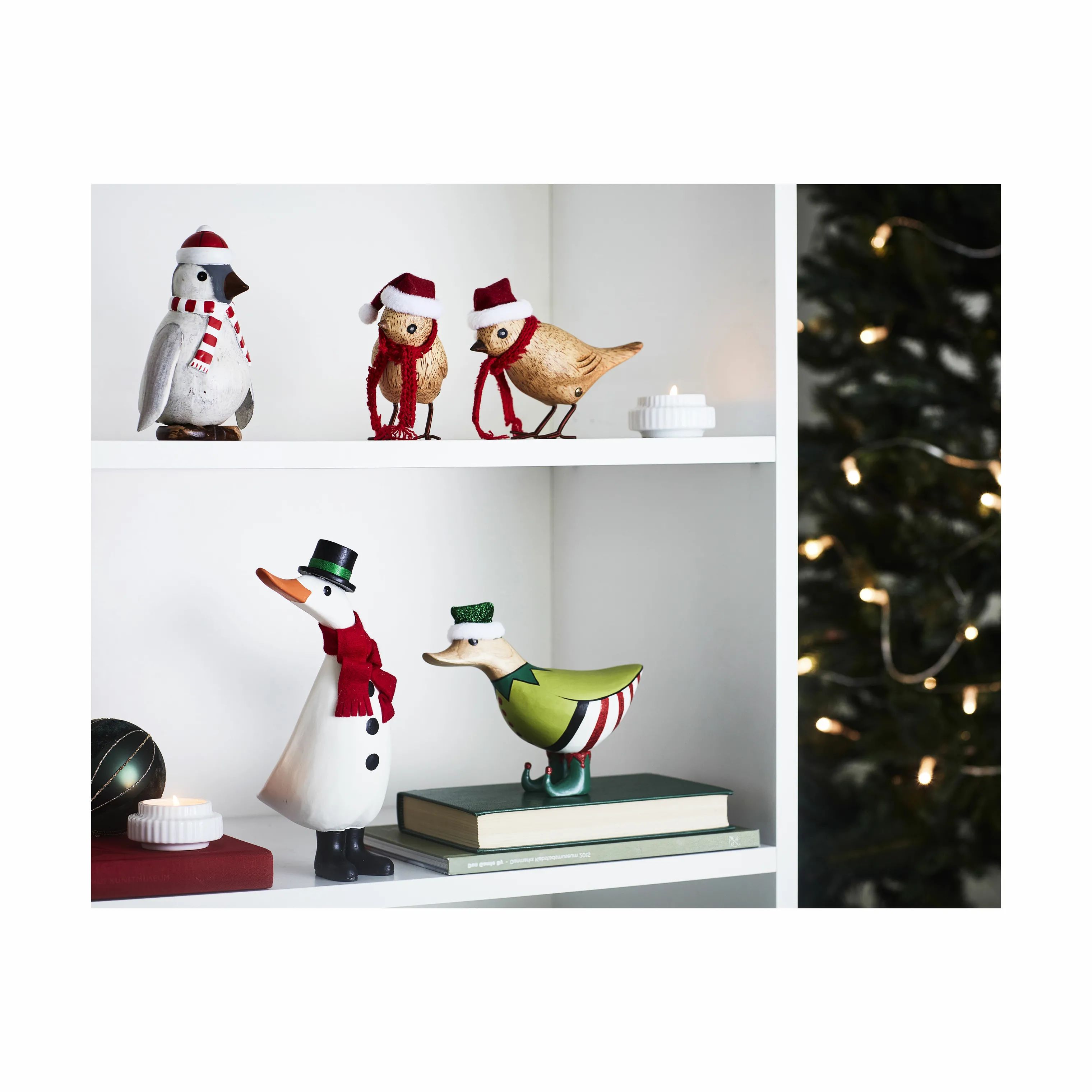 Edo Dyrefigurer Dcuk Figur Julepipfugl i Bambus, 11 cm, 2