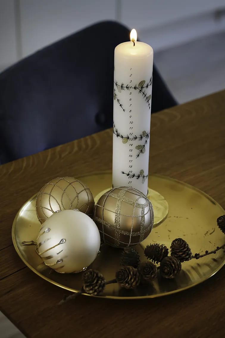 Casa Christmas Julekugler Julekugle i Creme, 3