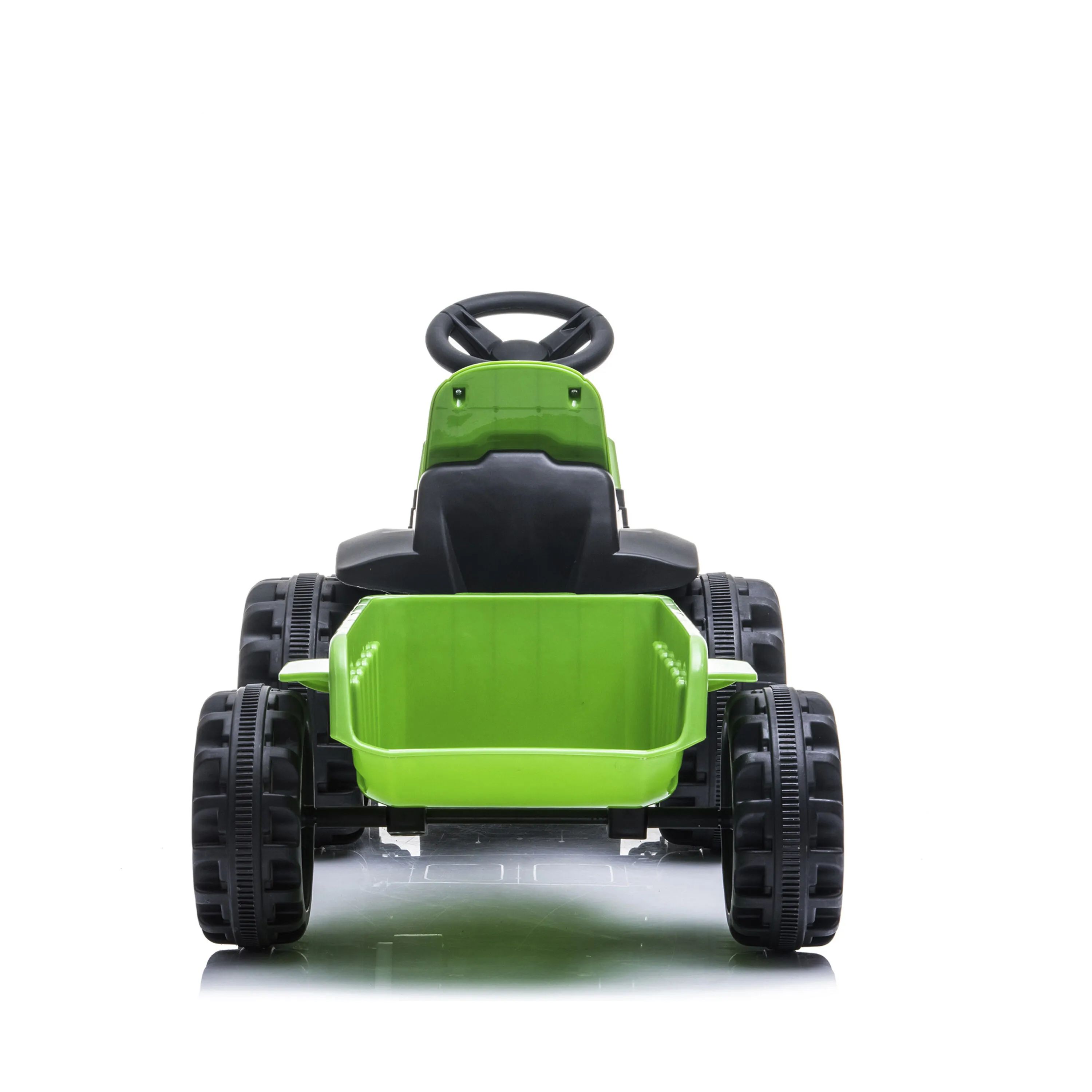 NORDIC PLAY Speed El-biler til børn Elektrisk Bil - Traktor med trailer i Grøn/Sort/Grå, 2