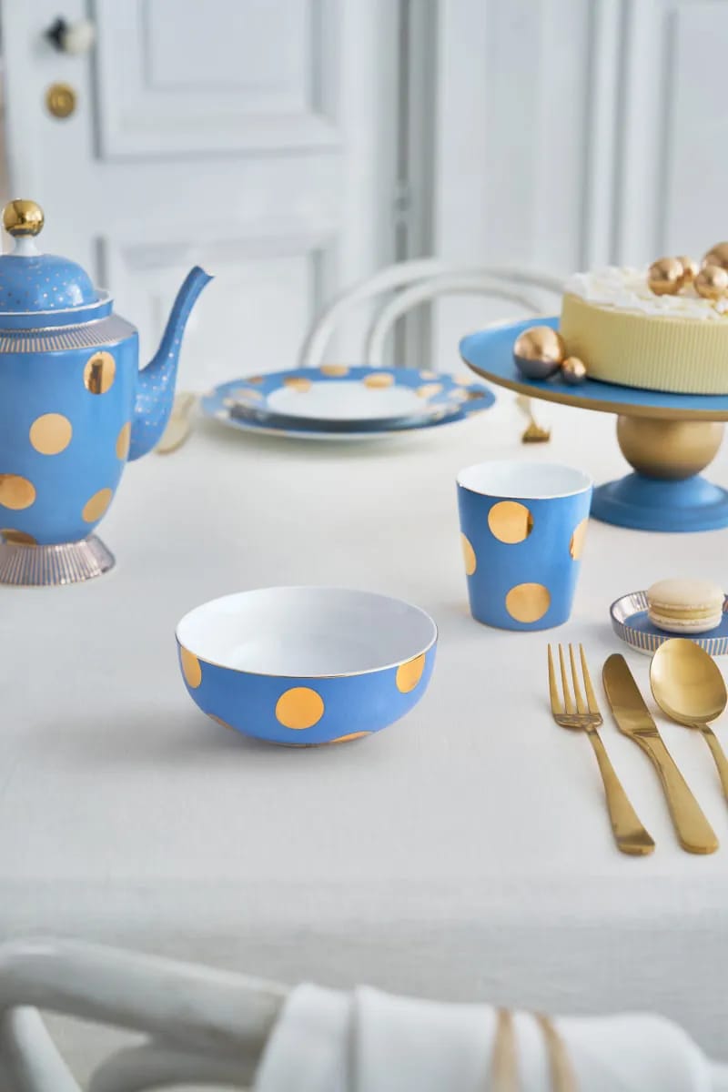 PIP Studio Serveringsskåle Dot Delight Skål - 2 stk. i Lyseblå, 15 cm, 2