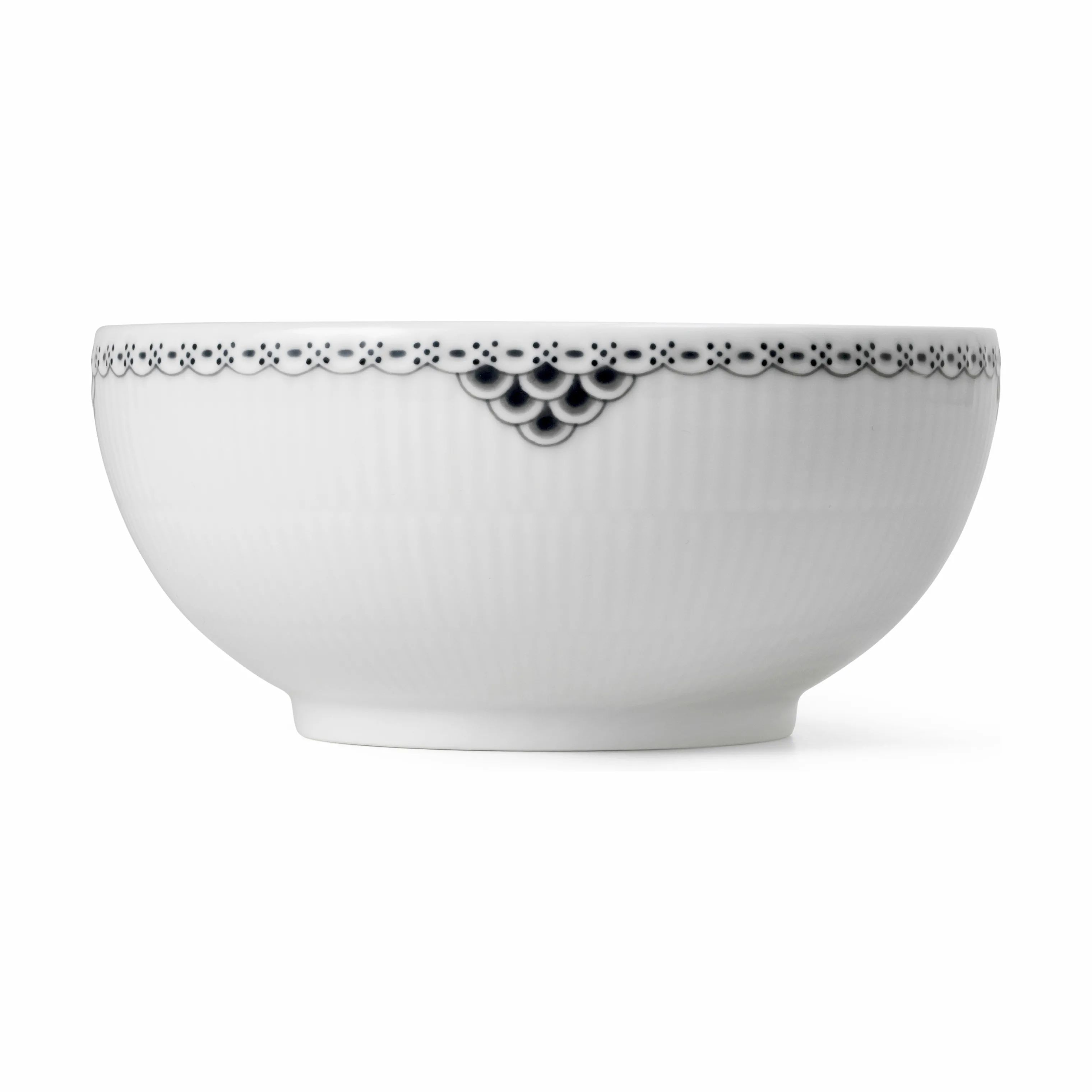Royal Copenhagen Serveringsskåle Sort Riflet Blonde Skål i 18 cm, 1