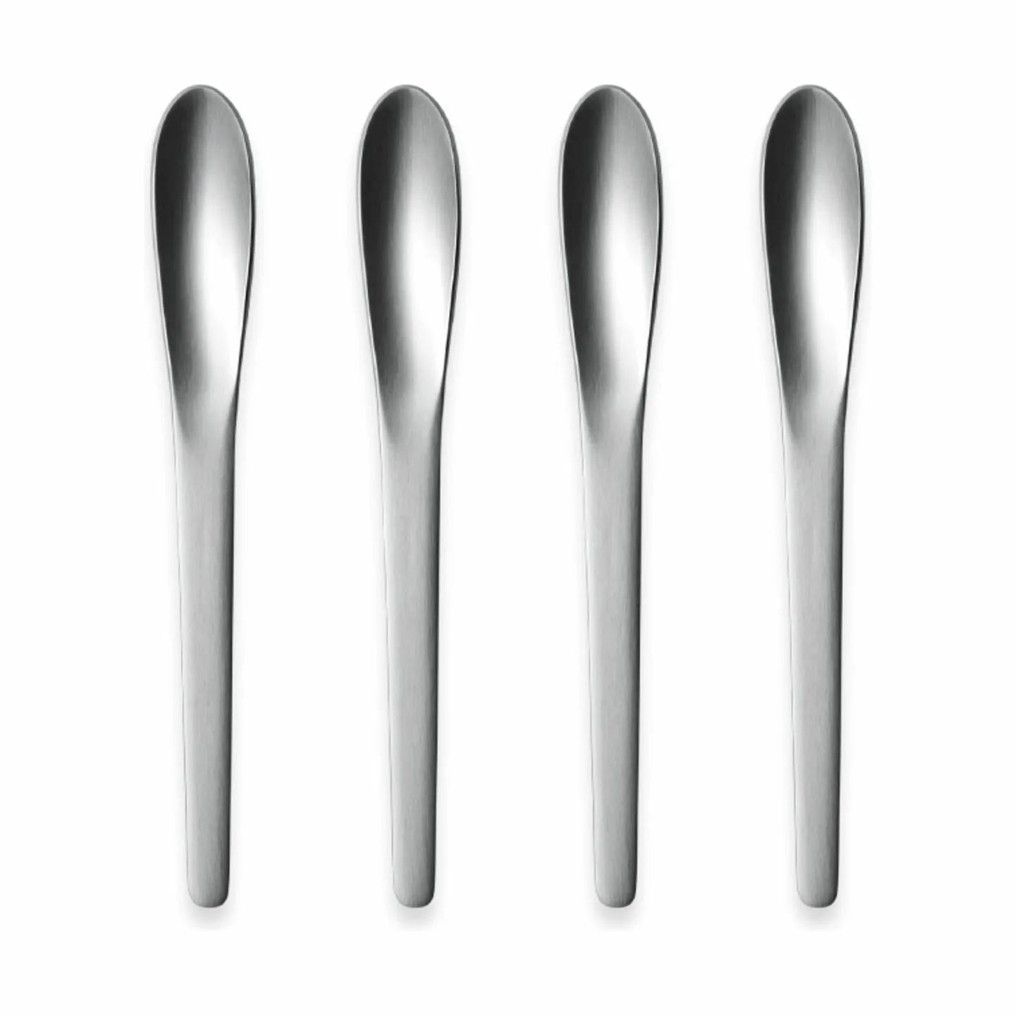 Georg Jensen Kaffe- og teskeer Arne Jacobsen Teske Mat - 4 stk. i Sølvfarvet, 13,4 cm, 1