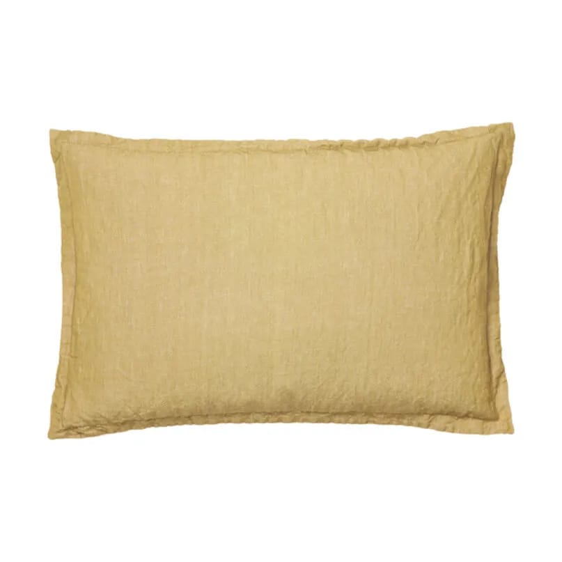 Broste Copenhagen Pyntepudebetræk Linn Pudebetræk i Dull Gold, B40 x L60 cm, 1