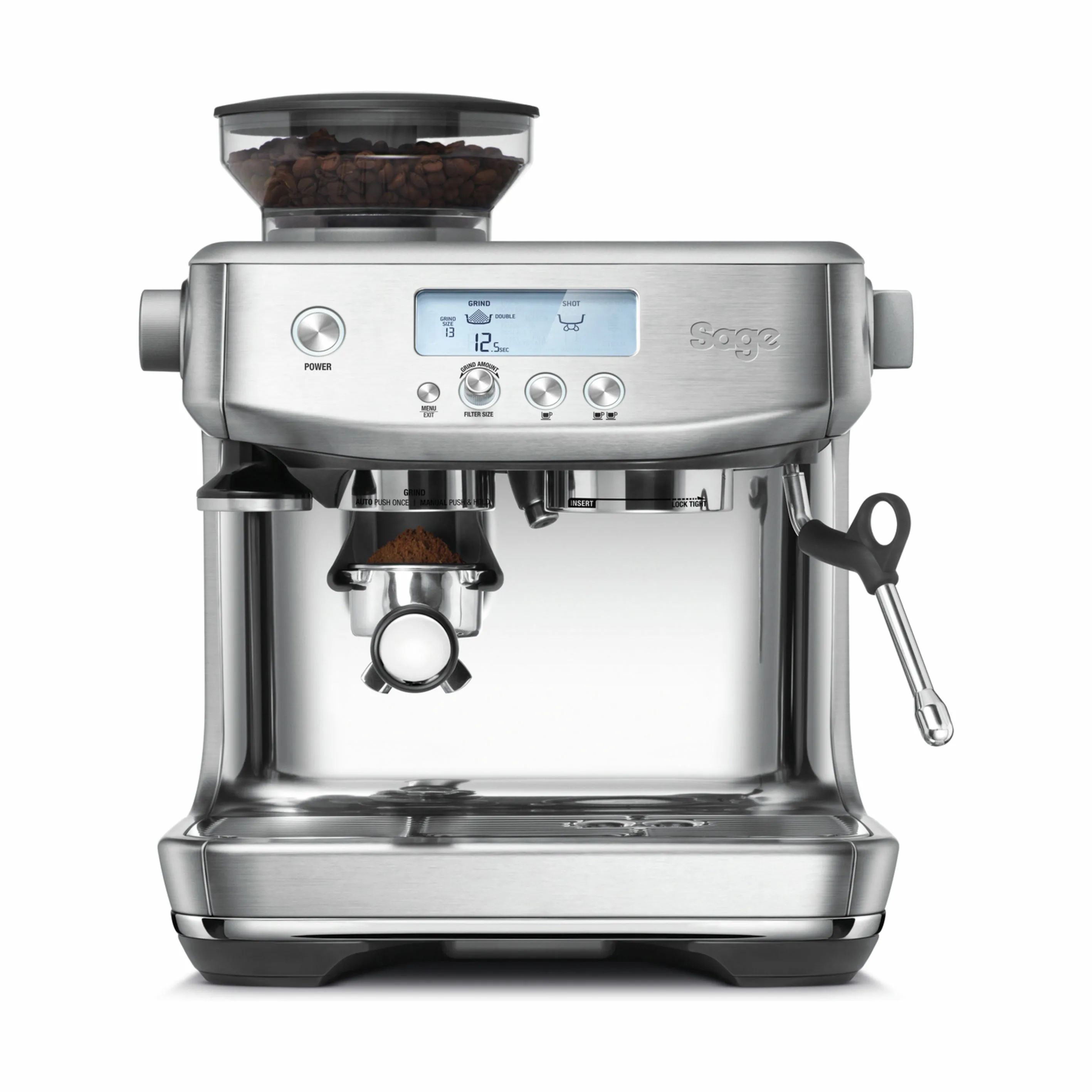 Sage Espressomaskiner Barista Pro Espressomaskine i Sølvfarvet, 3
