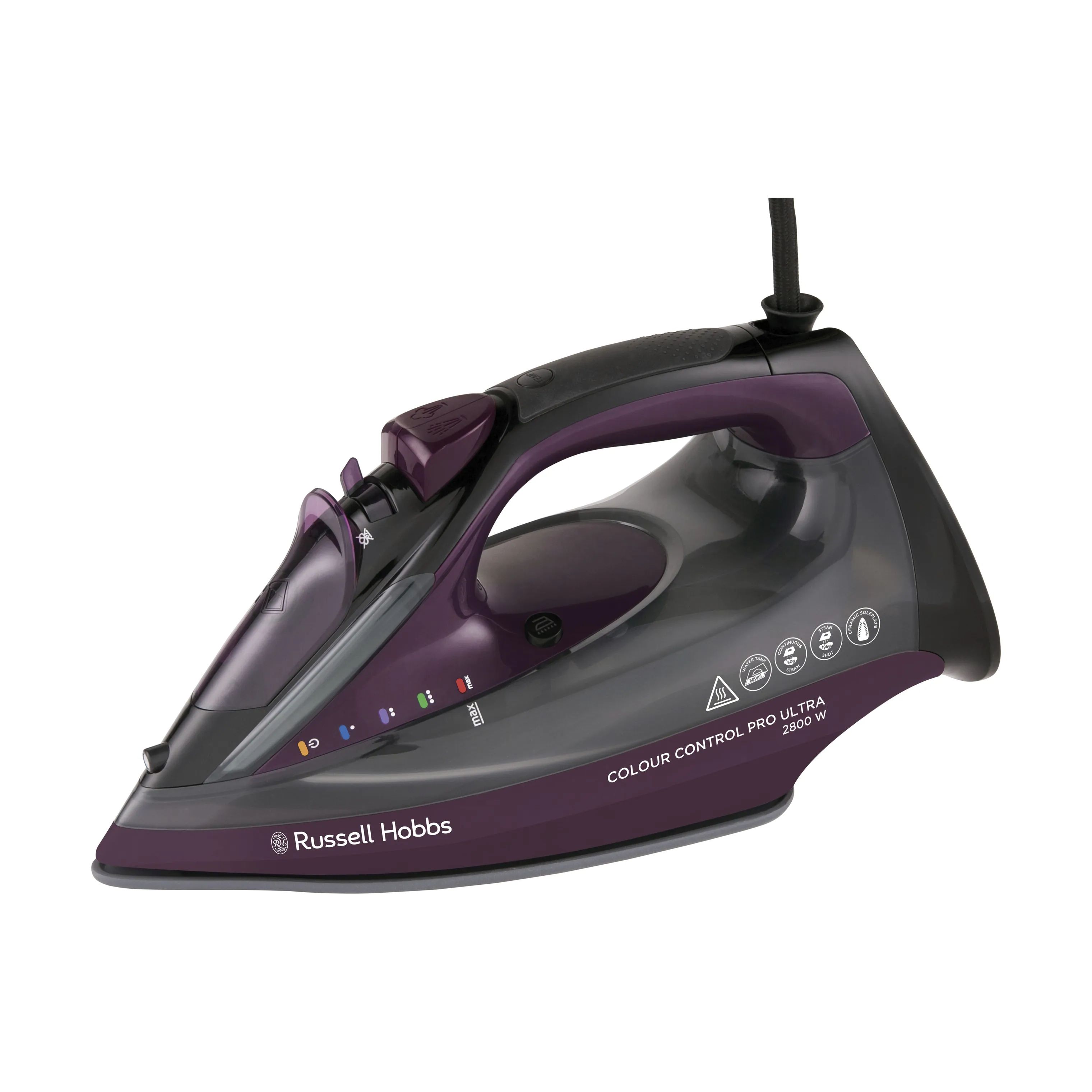 Russell Hobbs Strygejern Colour Control Pro Ultra Strygejern i Lilla/Sort, 1