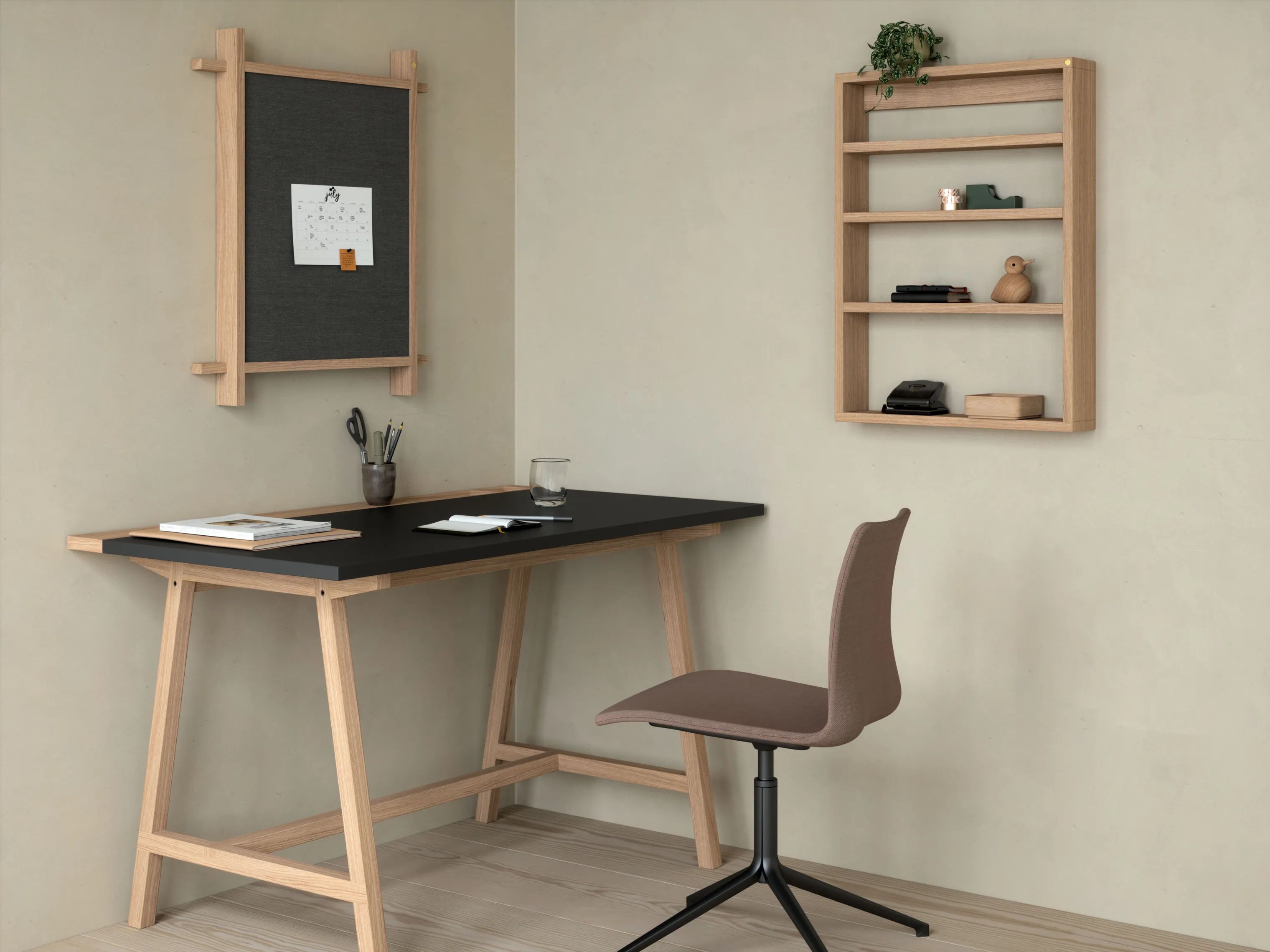 Andersen Furniture Lærredstryk Collect Opslagstavle i Grå, 2