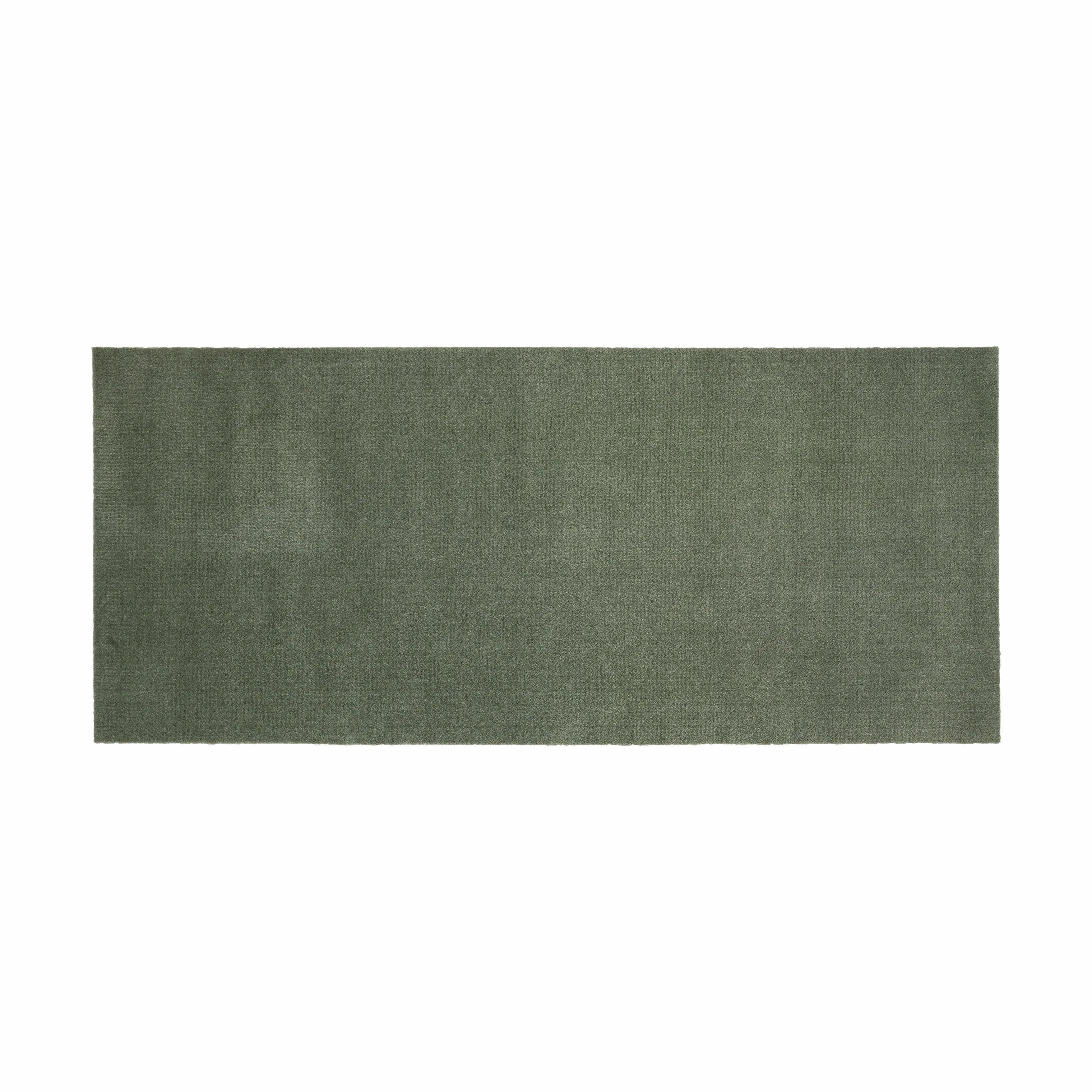 Tica Copenhagen Gulvtæpper Uni Color Løber i støvet grøn, B90 x L200 cm, 1