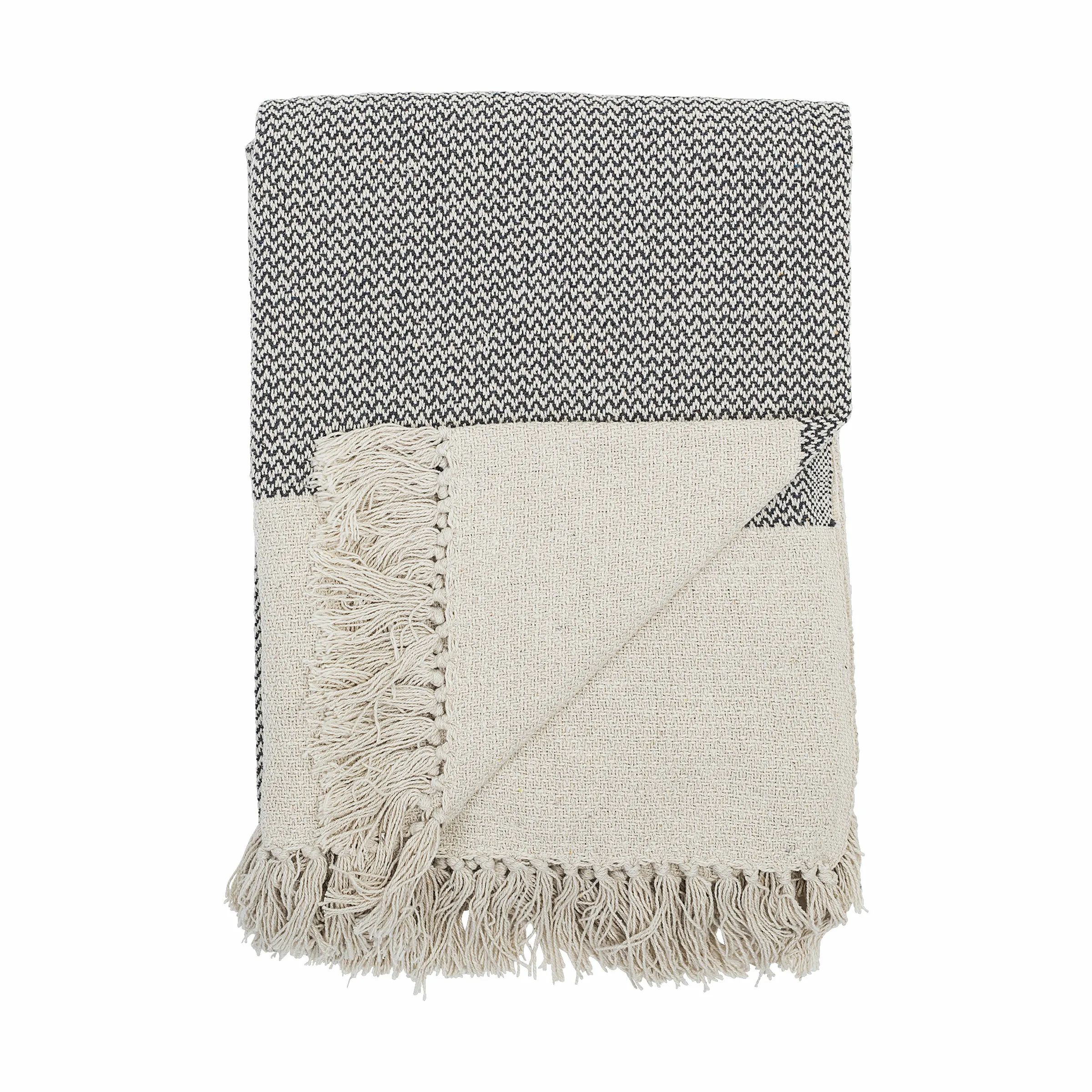 Bloomingville Plaider Plaid i Grå, B130 x L160 cm, 1