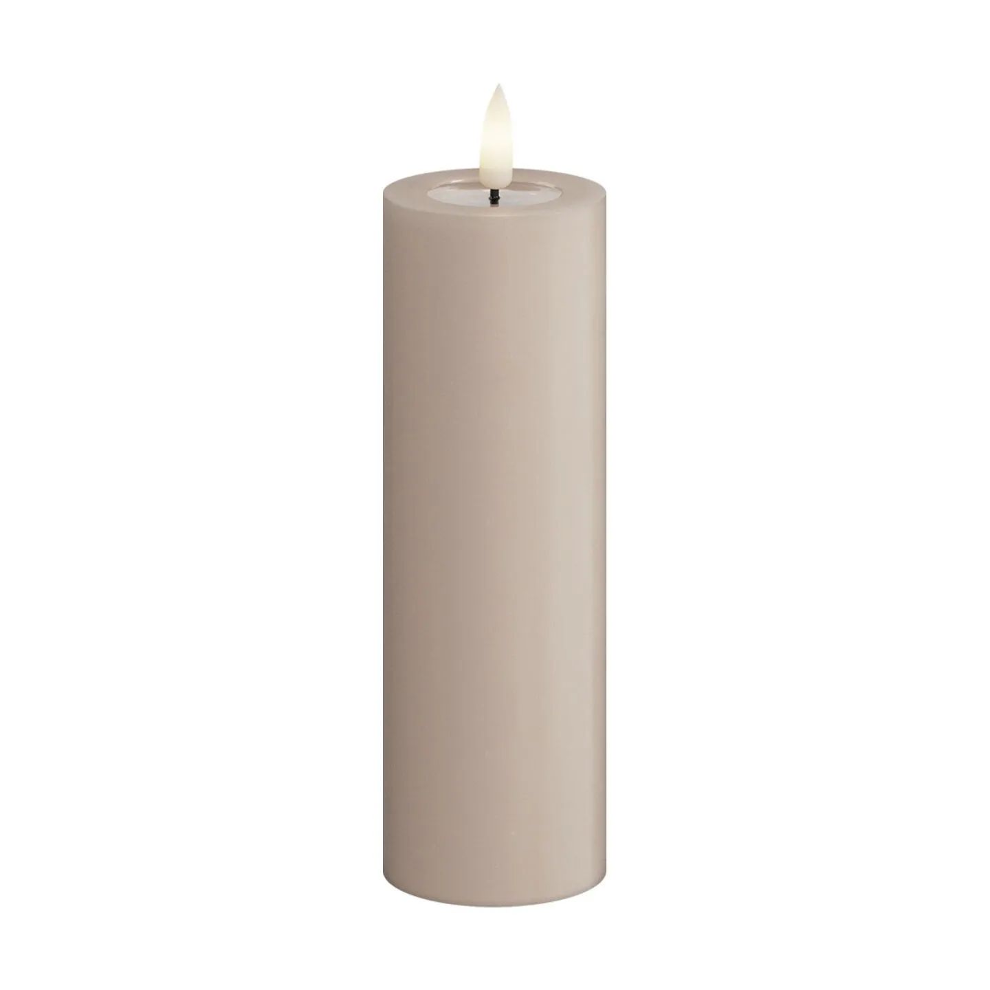 Deluxe Homeart LED-lys Real Flame LED Bloklys i Rose, 15 cm, 1