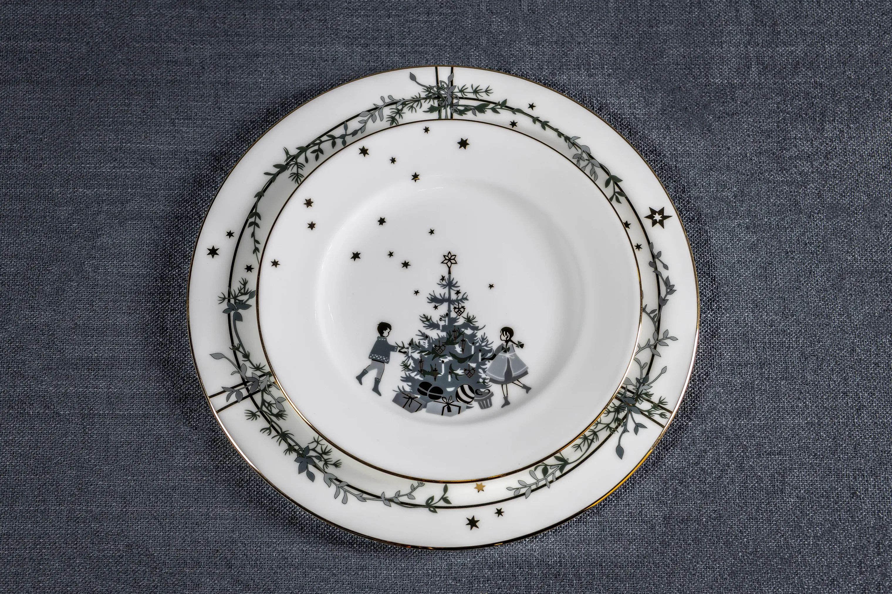 Jette Frölich Design Frokosttallerkener Design Tallerken Vinterstjerner i Hvid, 2