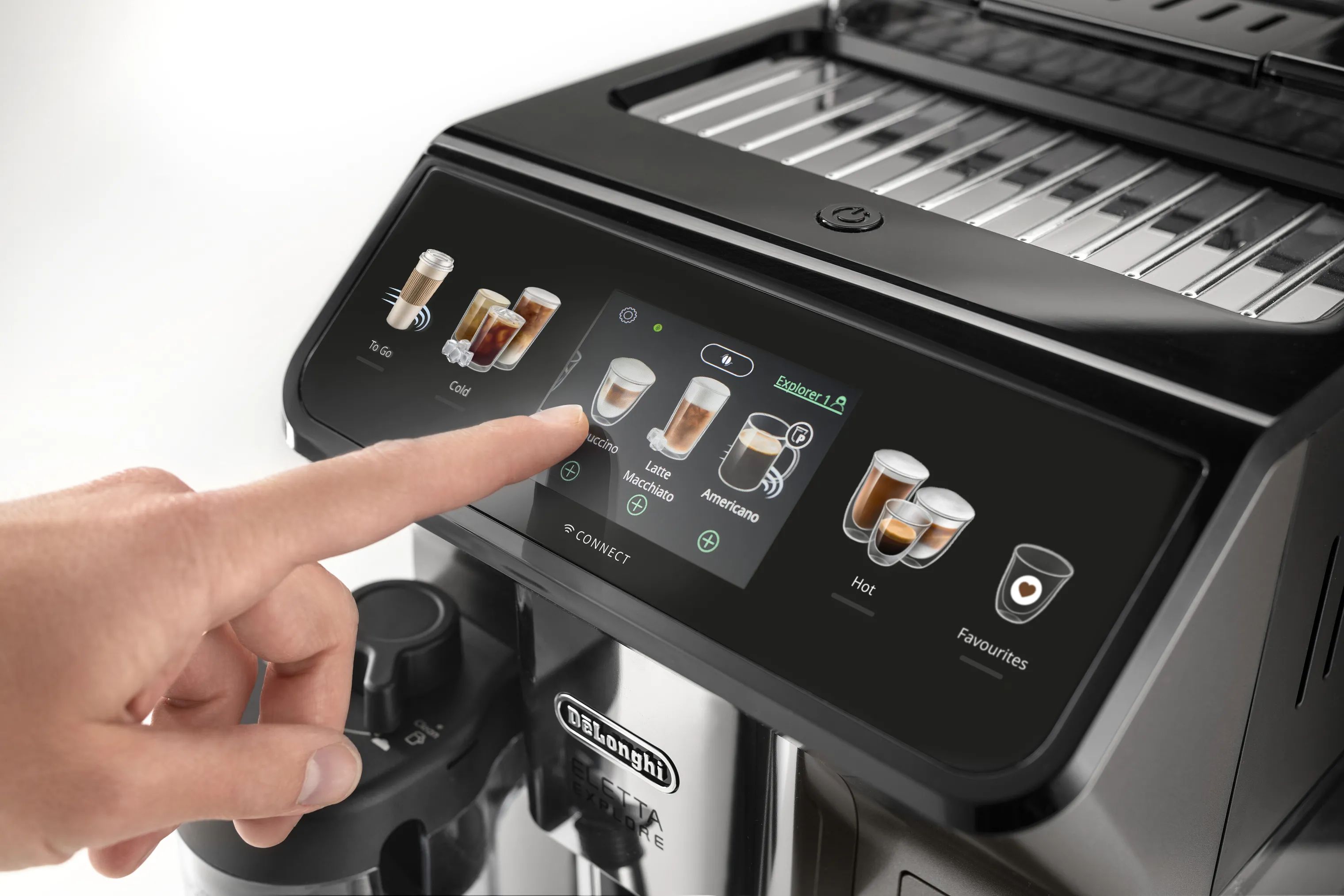 DeLonghi Espressomaskiner Eletta Explore Espressomaskine i Sølvfarvet, 3