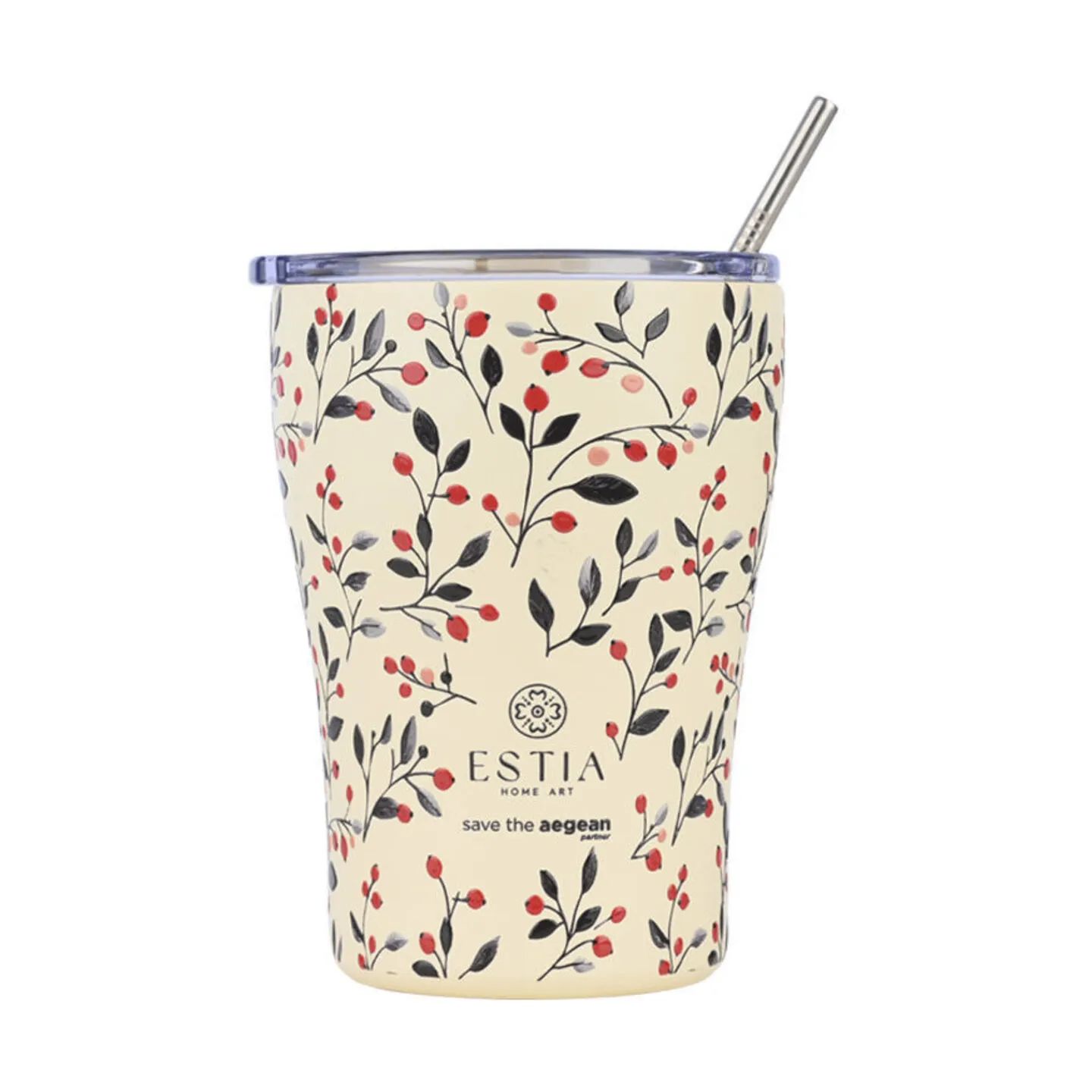 Estia Home To go kopper Save The Aegean Termokop i Bloom Beige, 1