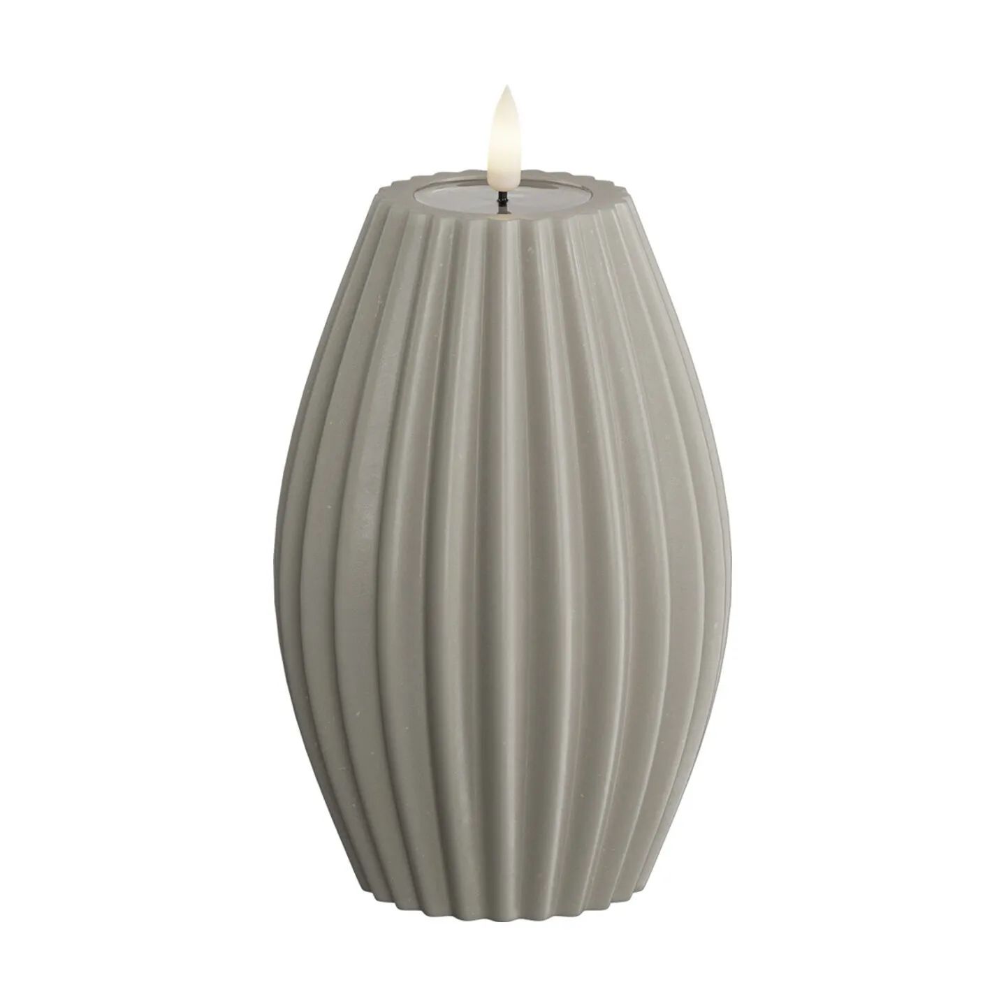 Deluxe Homeart LED-lys Real Flame Flame LED Rillelys i Sand, H15 x Ø10 cm, 1