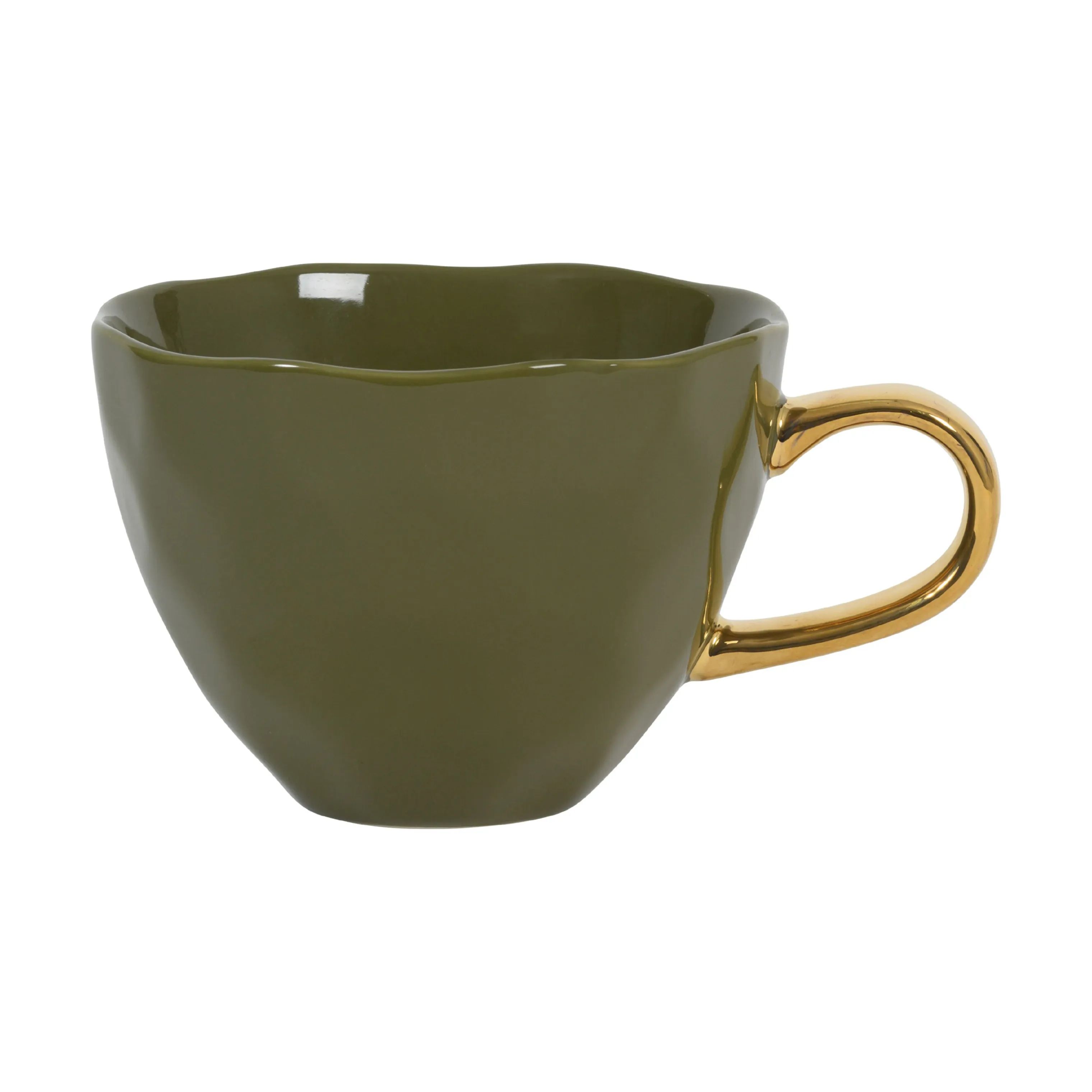 Urban Nature Culture Krus og kopper med hank Good Morning Cappuccino Kop i Fir Green, 1