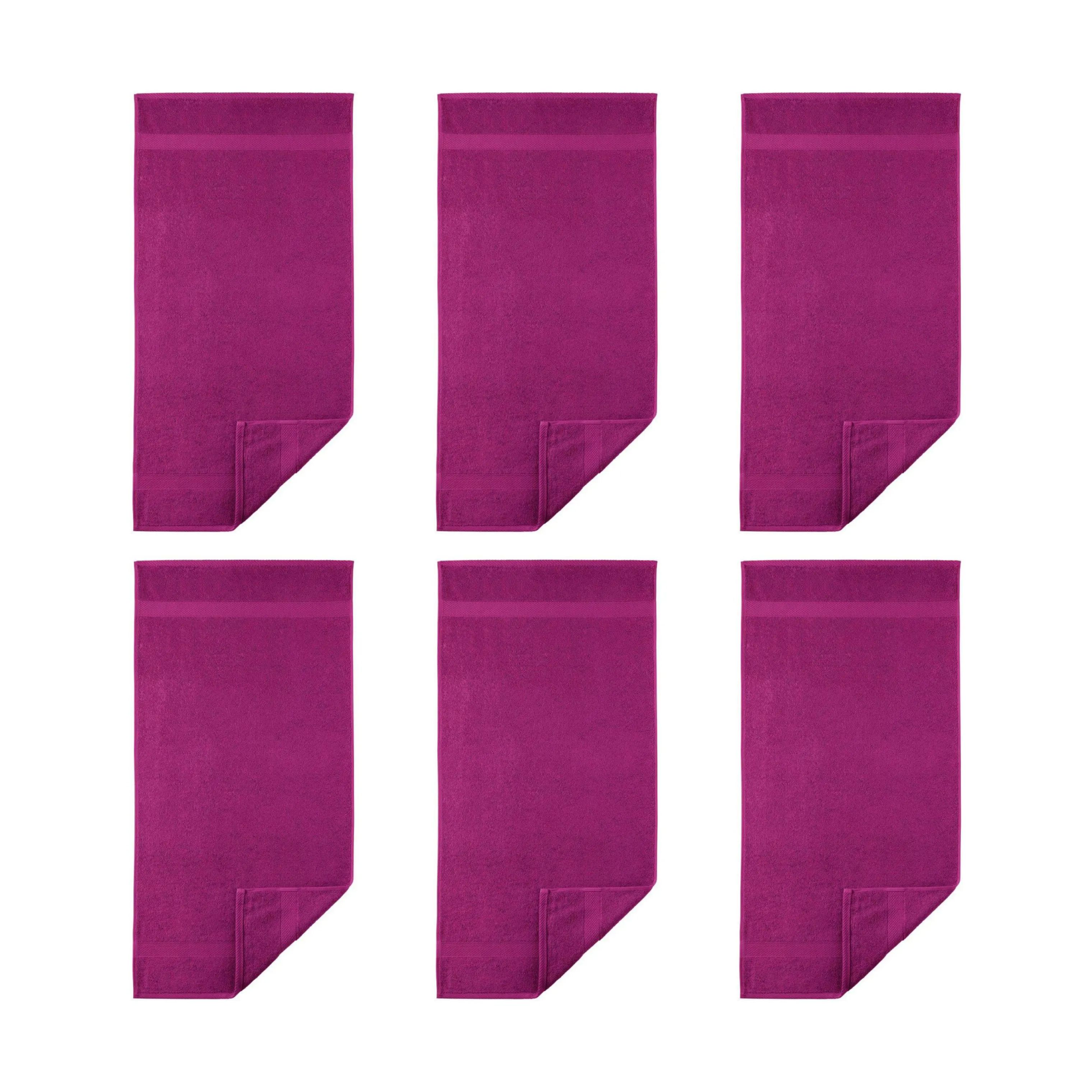 Egeria Håndklæder Diamant Håndklæde - 6 stk. i Pink, 1