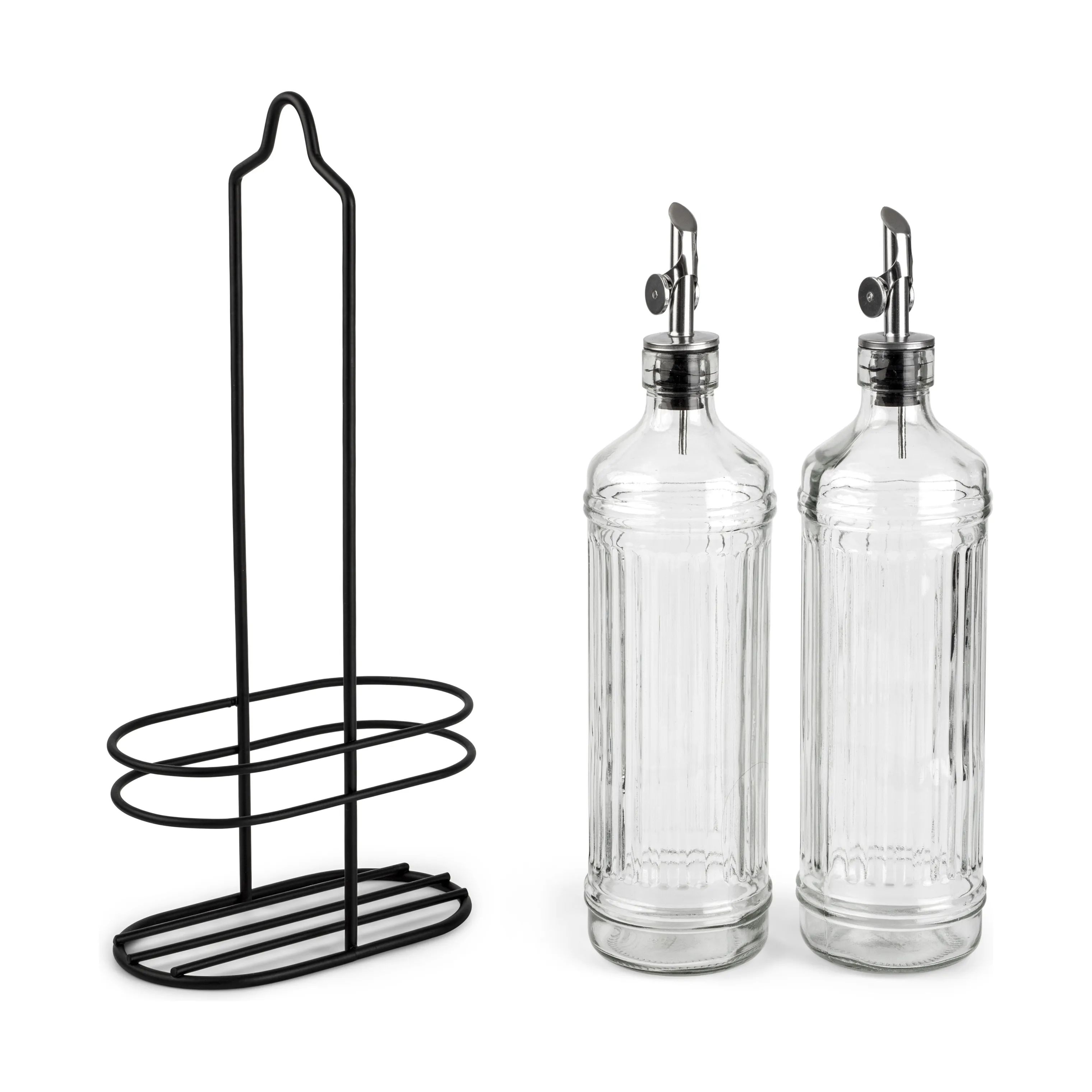 Cook & Baker Olie- og eddikeflasker Olie/Eddikeflaske - 2 stk. i stål glas, 4