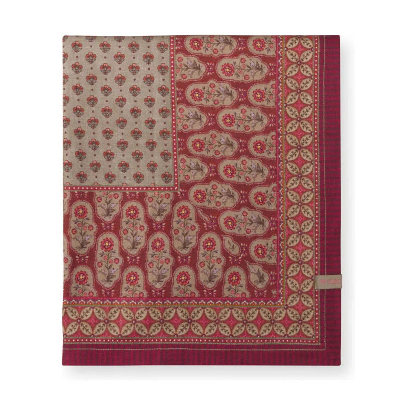 PIP Studio Duge Blooming Tales Dug i Dark Red, B150 x L250 cm, 3