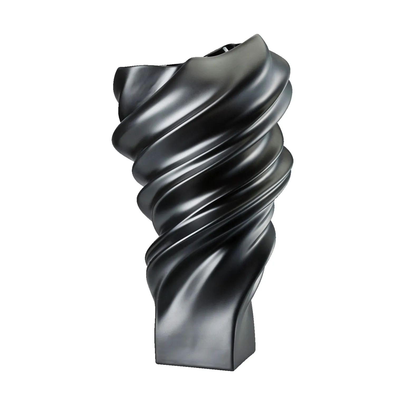 Rosenthal Vaser Squall Vase i Mat sort, 35,8 cm, 1