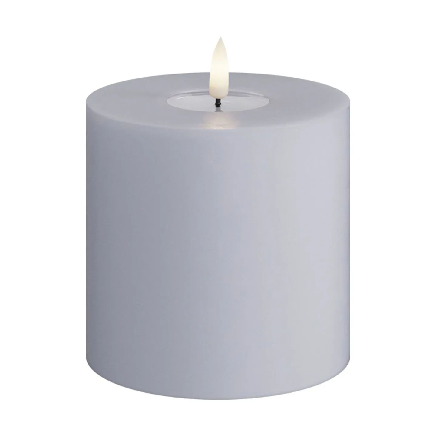 Deluxe Homeart LED-lys Real Flame LED Bloklys i Dust blue, 10 cm, 1