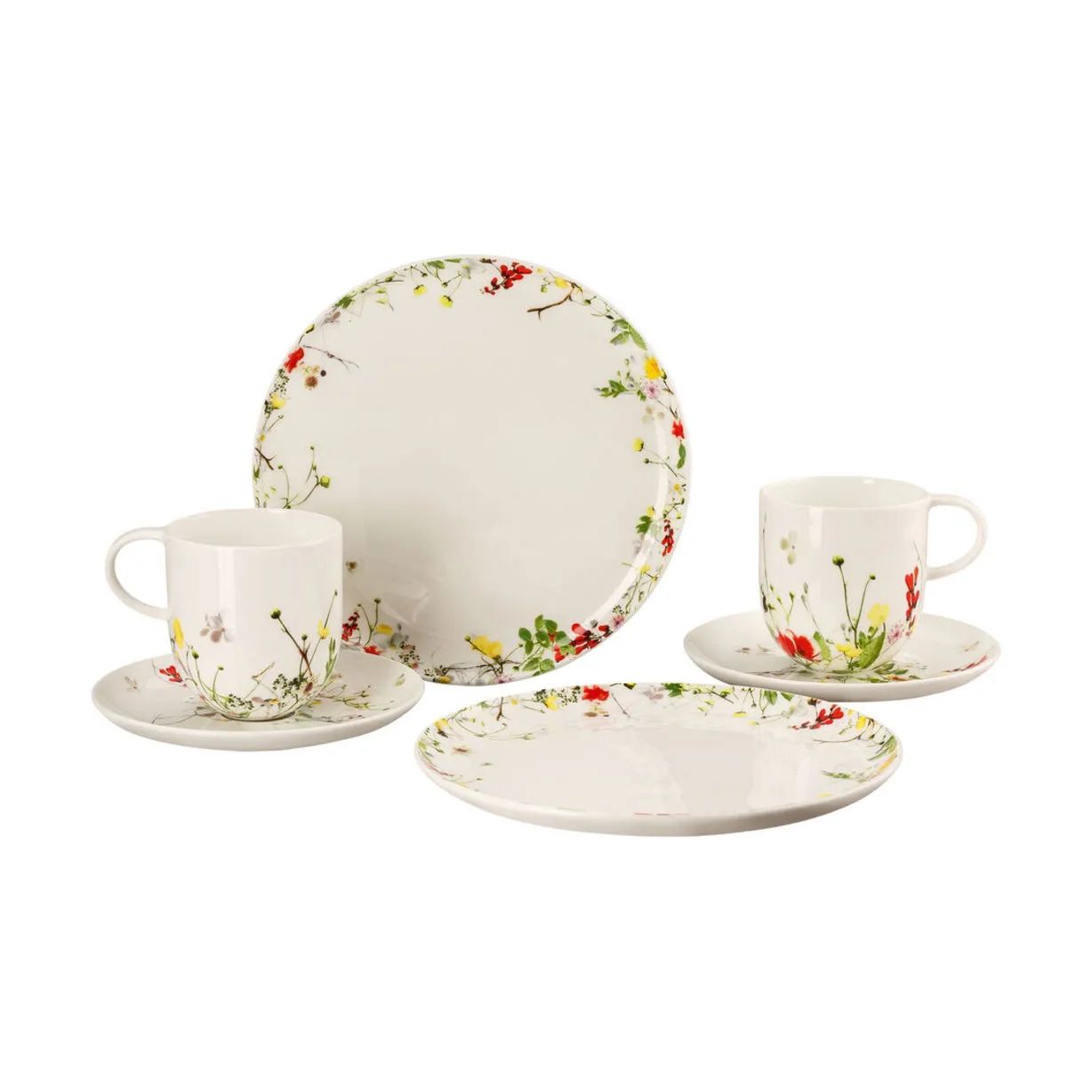 Rosenthal Frokosttallerkener Brillance Fleurs Sauvages Sæt - 6 dele i Hvid / Multifarvet, 1