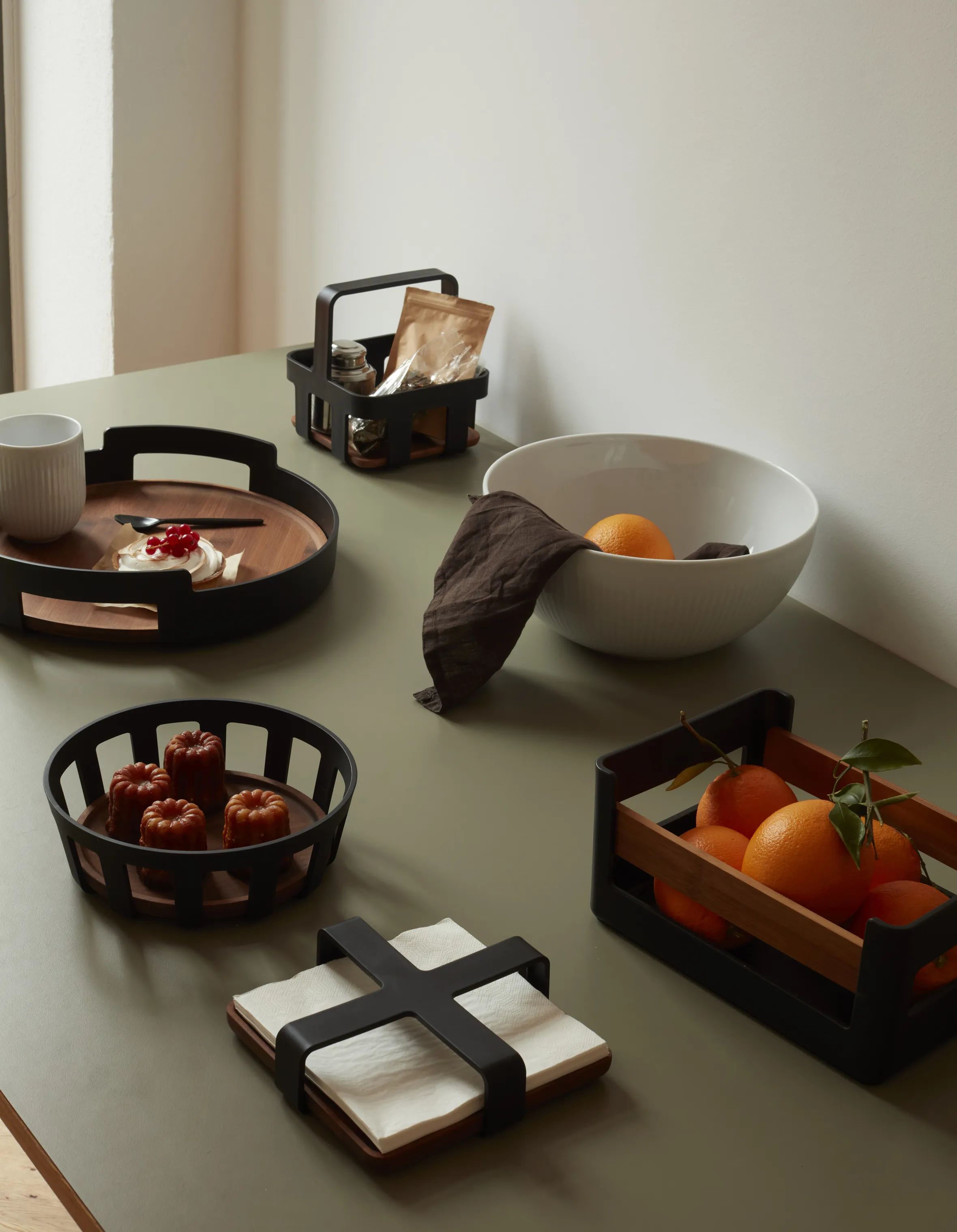 Eva Solo Brødkurve Nordic Kitchen Brødkurv i Natur/sort, 21,5 cm, 3