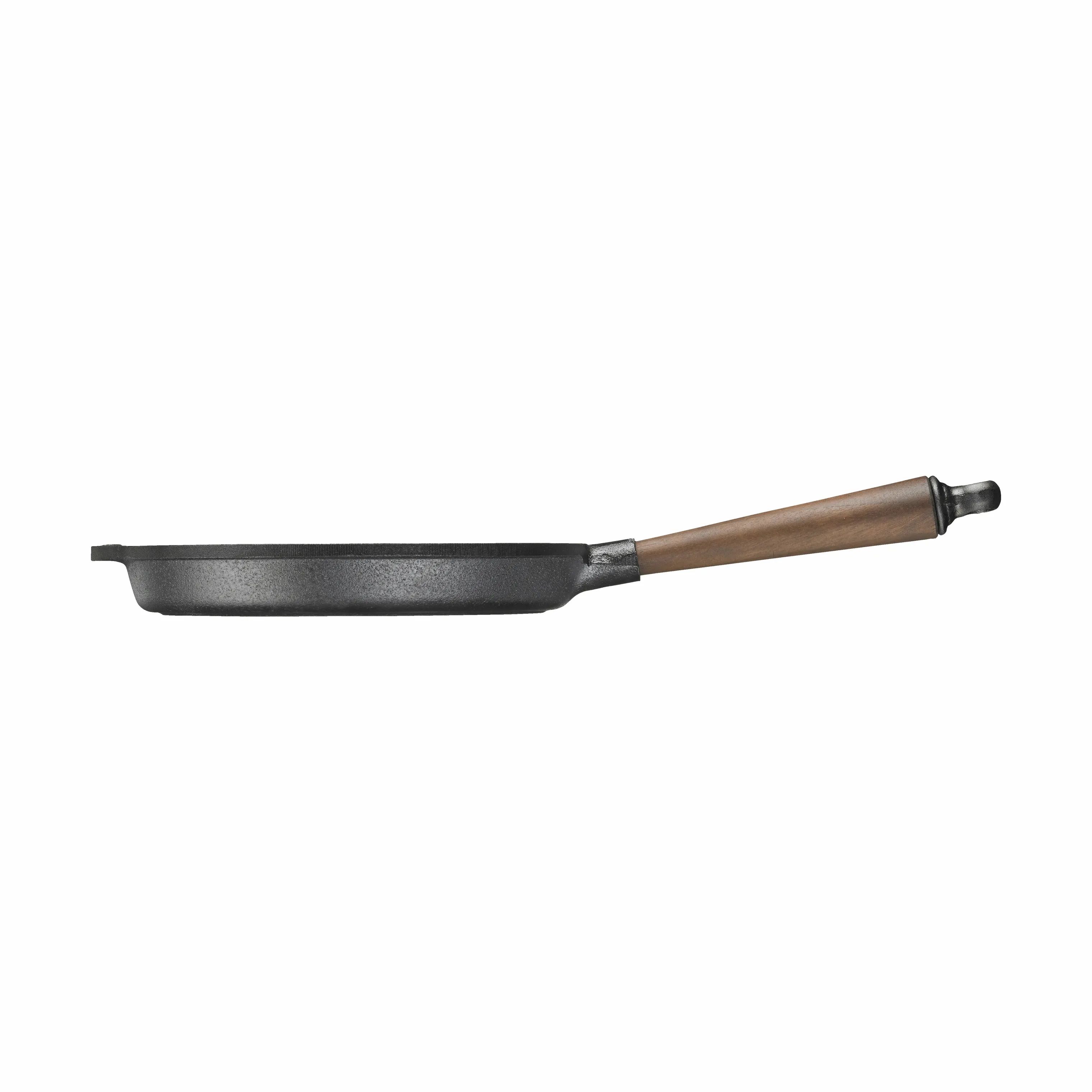 Skeppshult Grillpander Walnut Valnød Grillpande i Sort/Træ, 25 cm, 3