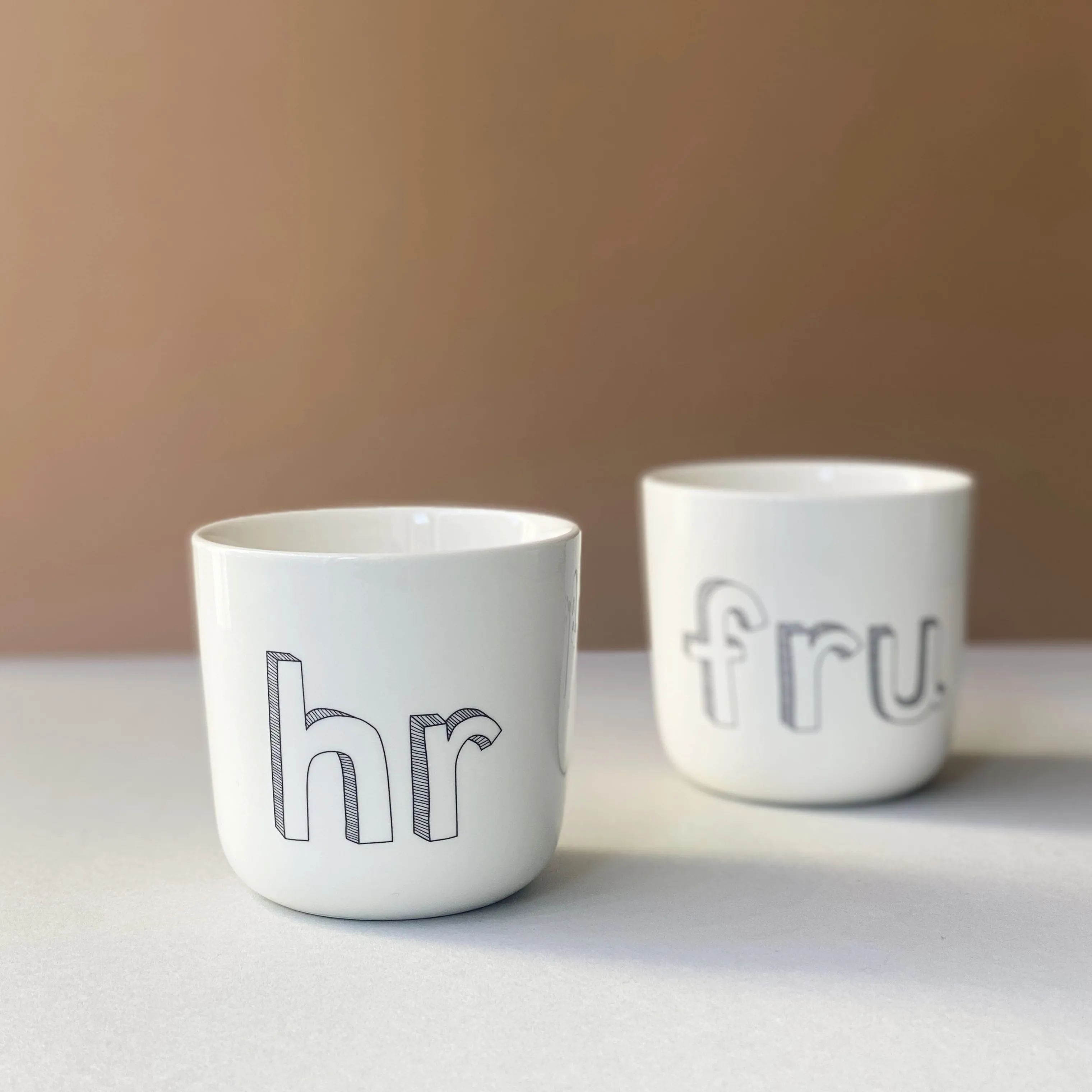 Liebe Krus og kopper med hank Kop - Hr i Hr, 2