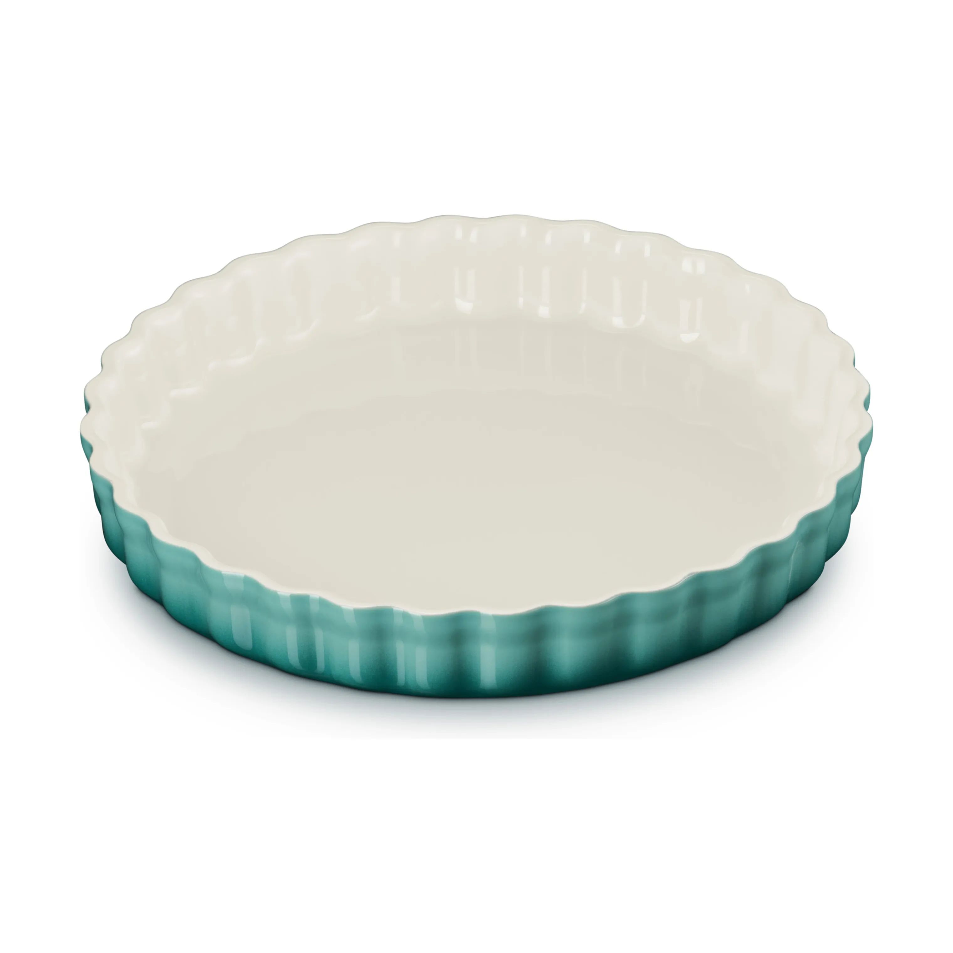 Le Creuset Tærteforme og fade Heritage Tærtefad i Bleu Riviera, 28 cm, 4