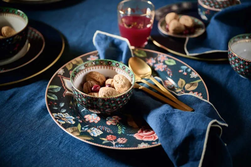 PIP Studio Serveringsskåle Berry Blues Clover Skål i Blå, 3
