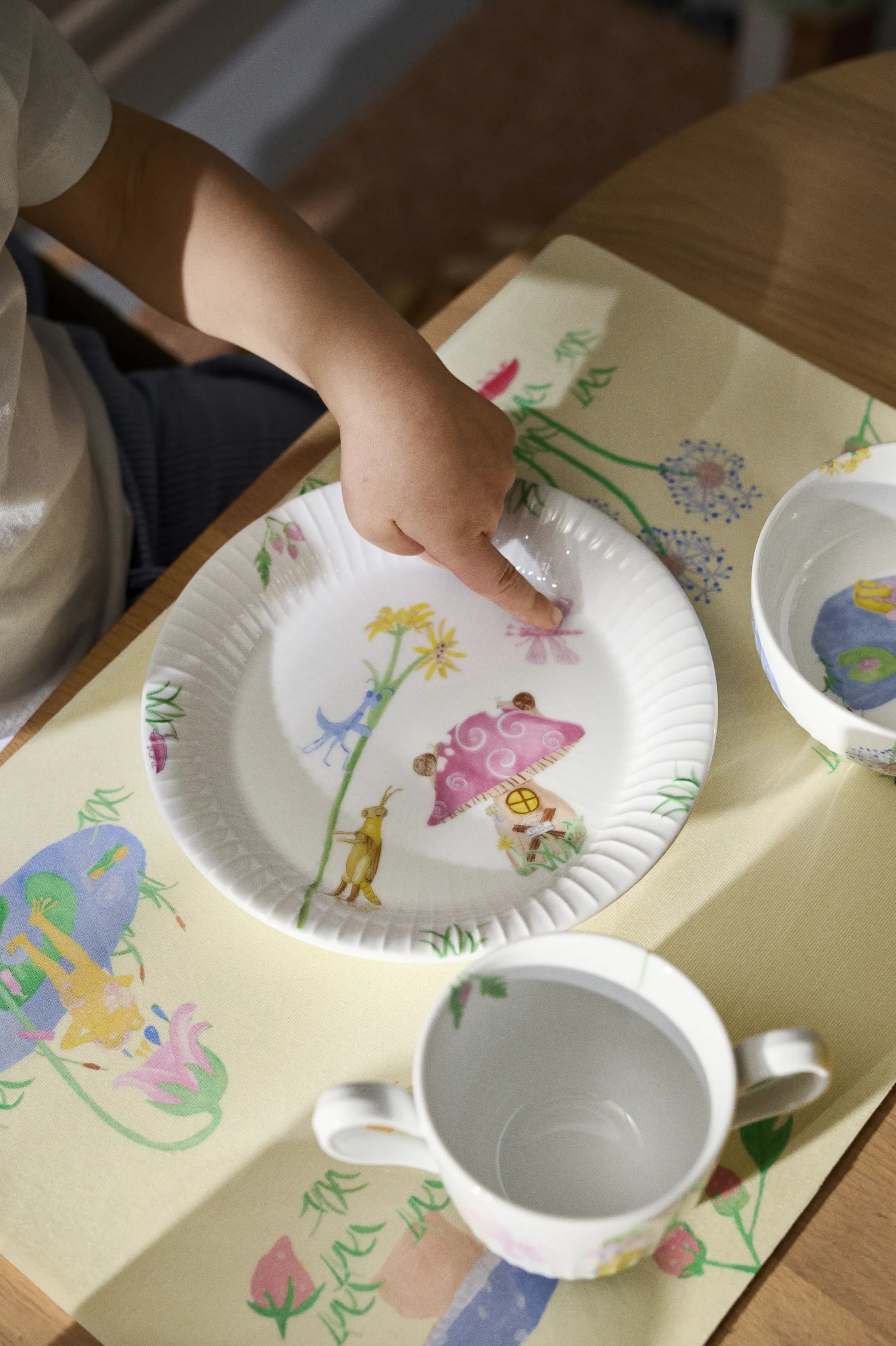 Kähler Dækkeservietter Hammershøi Kids Dækkeserviet i Hvid m. deko, 4