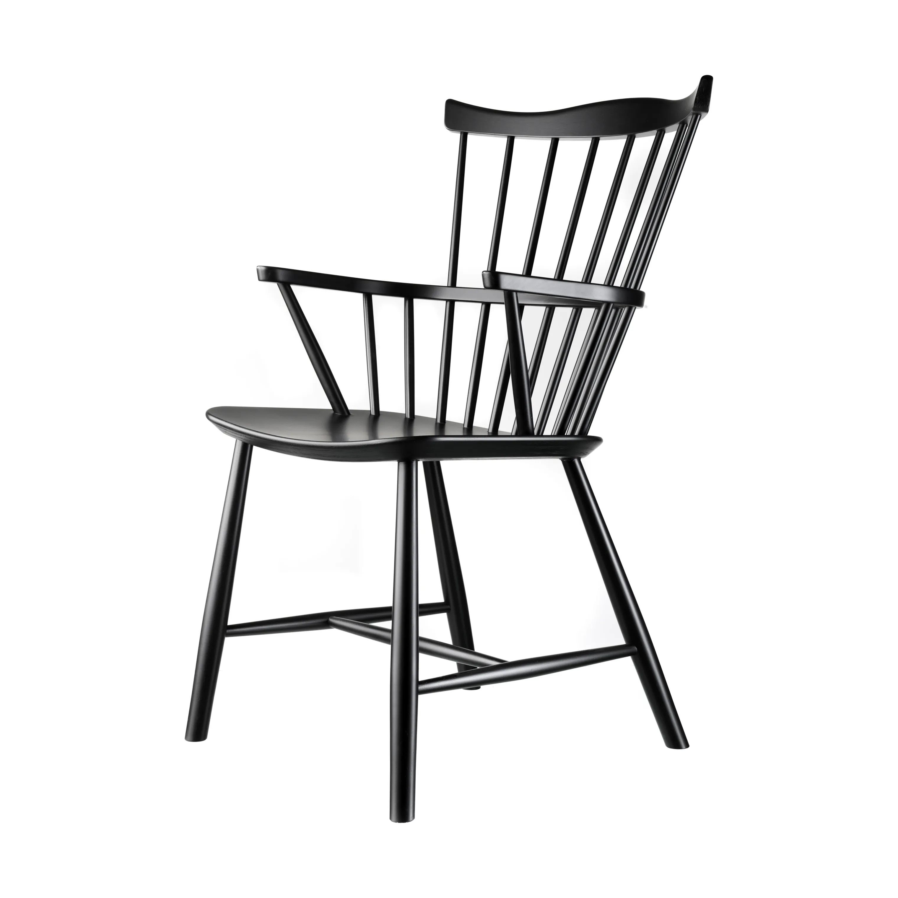 FDB Møbler Lænestole J52B Lænestol i Jet Black (RAL 9005), 1