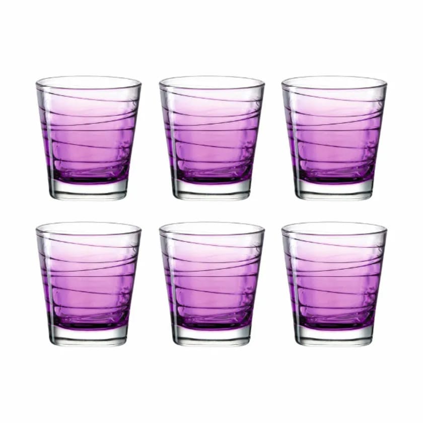 Leonardo Vandglas Vario Vandglas - 6 stk. i Klar/violet, 25 cl, 1