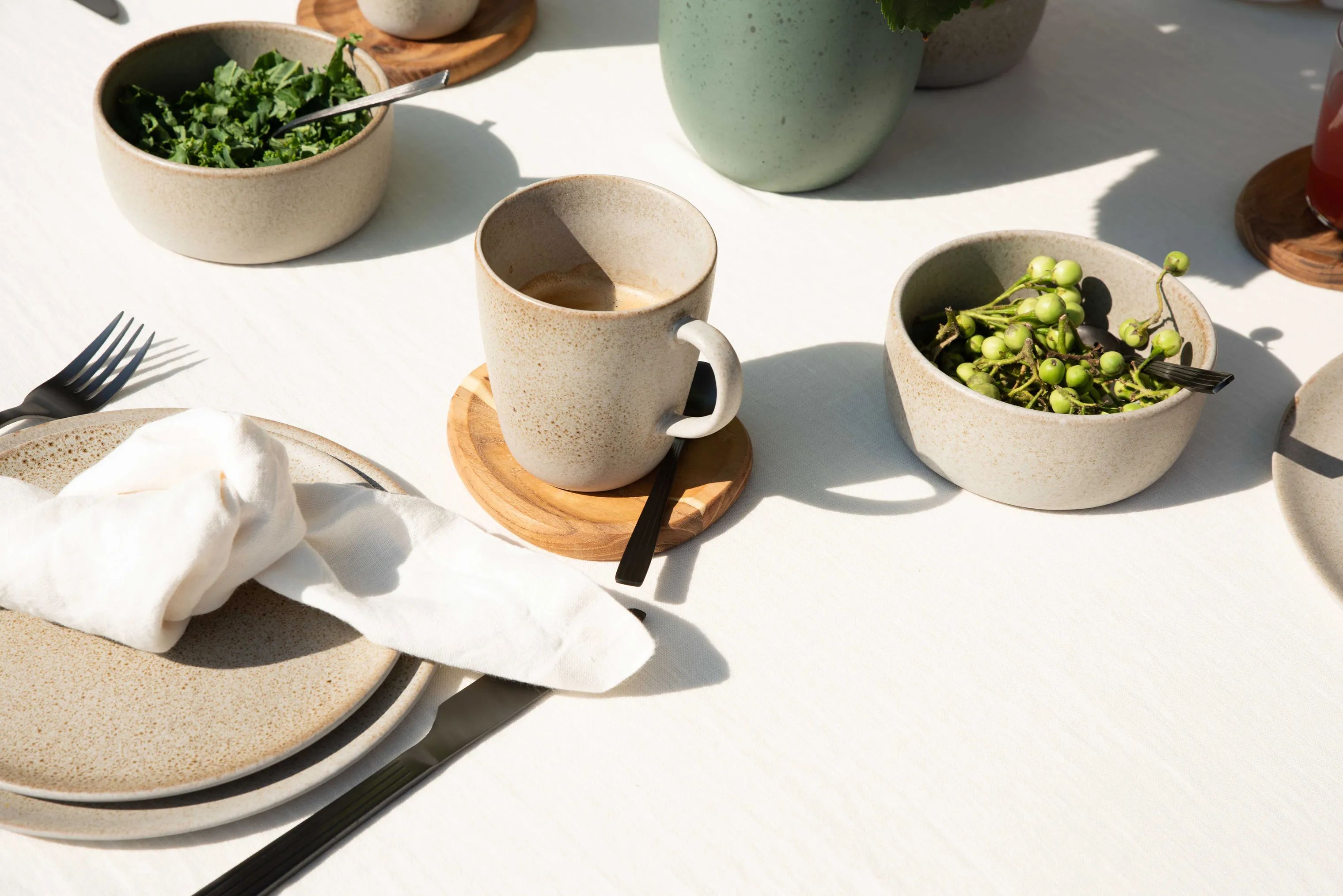 RAW by Aida Krus og kopper med hank Krus m. hank i Sandy Beige, 5